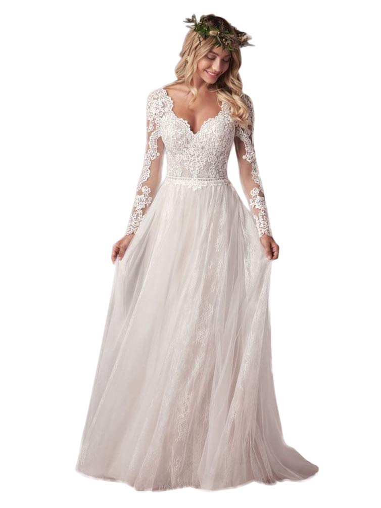 RYANTH 2024 Mermaid Wedding Dress for Bride - Off Shoulder Lace Appliques Bridal Gown RZ10 | Perfect for Beach Weddings, Vow Renewals & Romantic Photoshoots