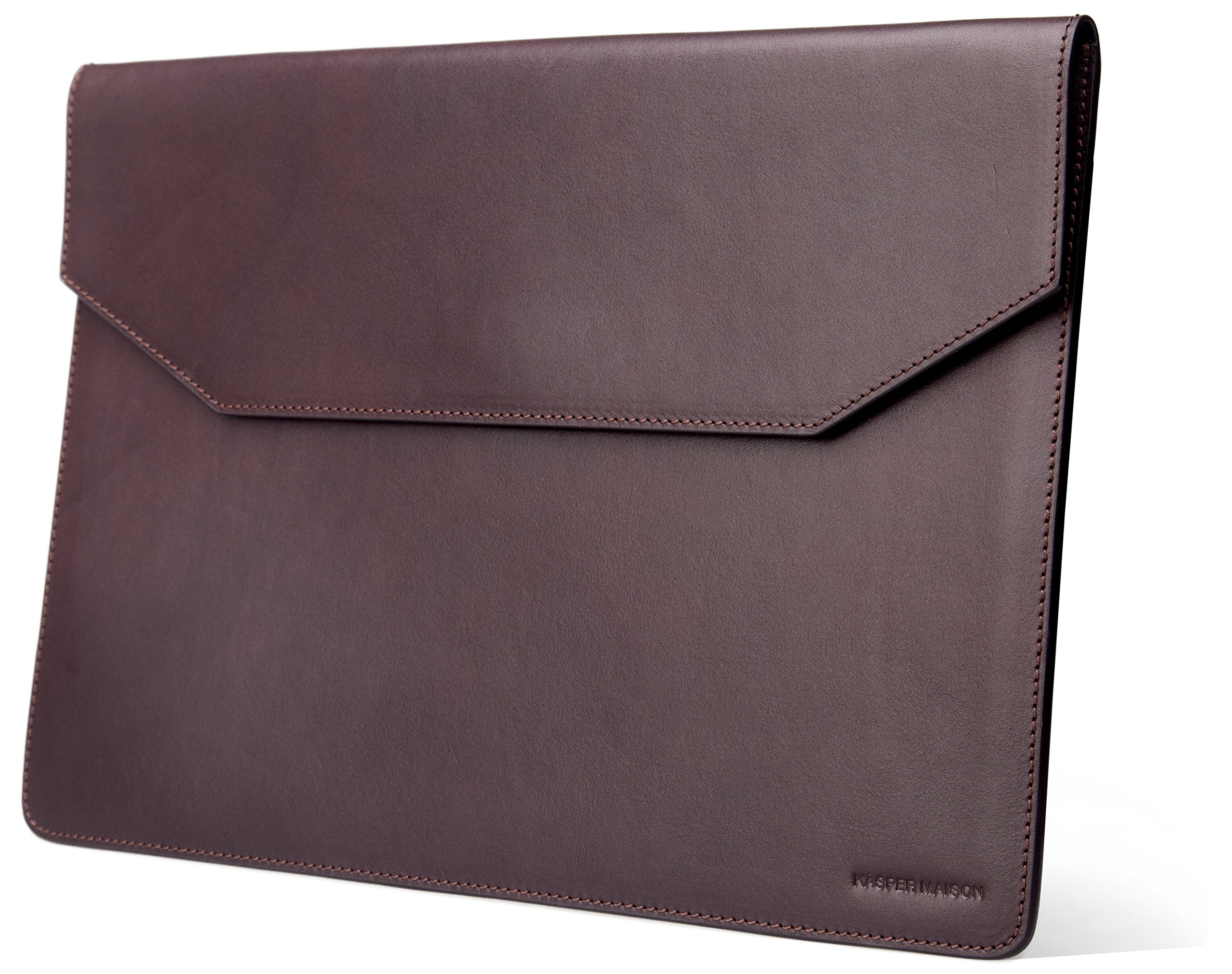 12 Inch Premium Leather Laptop Sleeve for MacBook Pro/Air - Dark Brown Protective Case | Durable & Stylish Cover for Work, Travel & School