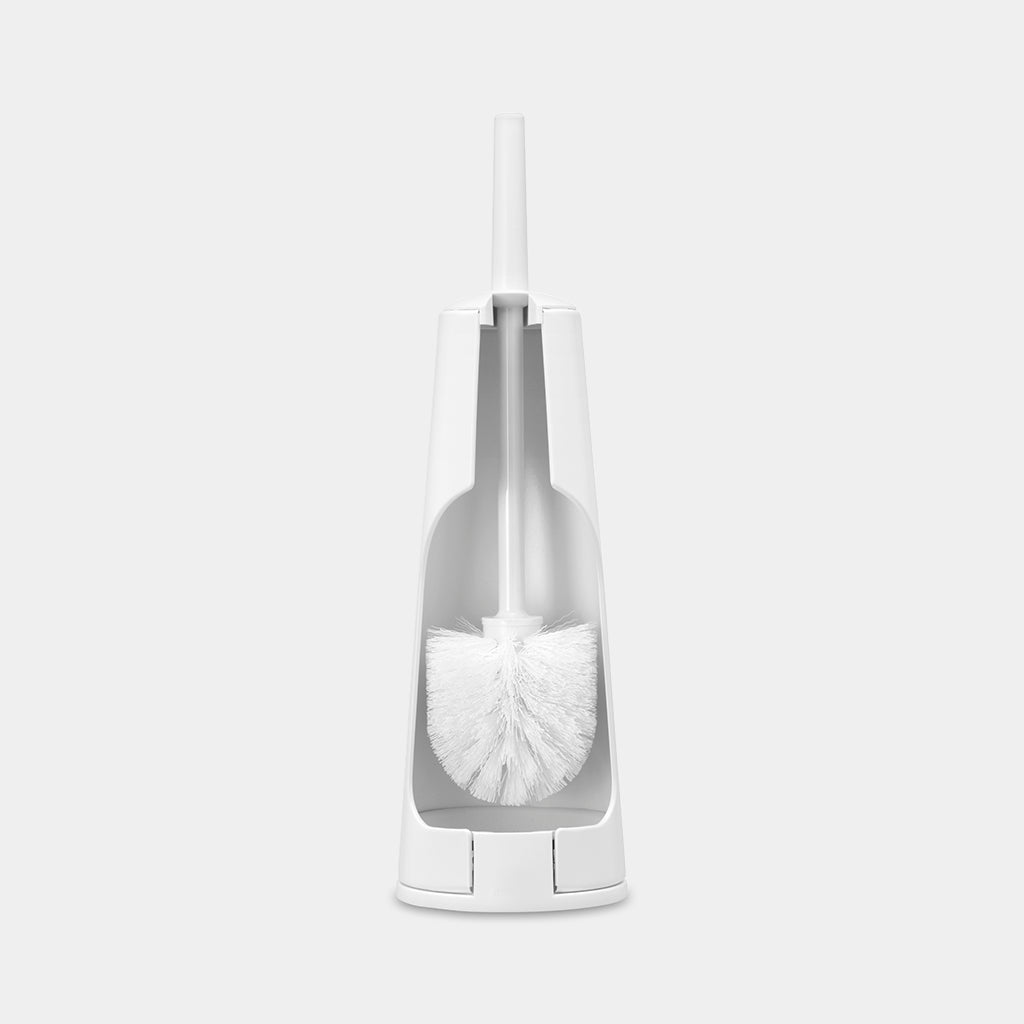 Brabantia Toilet Brush and Holder Set - Stainless Steel Bathroom Cleaning Tool with Hygienic Stand - Perfect for Modern Homes, Apartments, and Guest Bathrooms