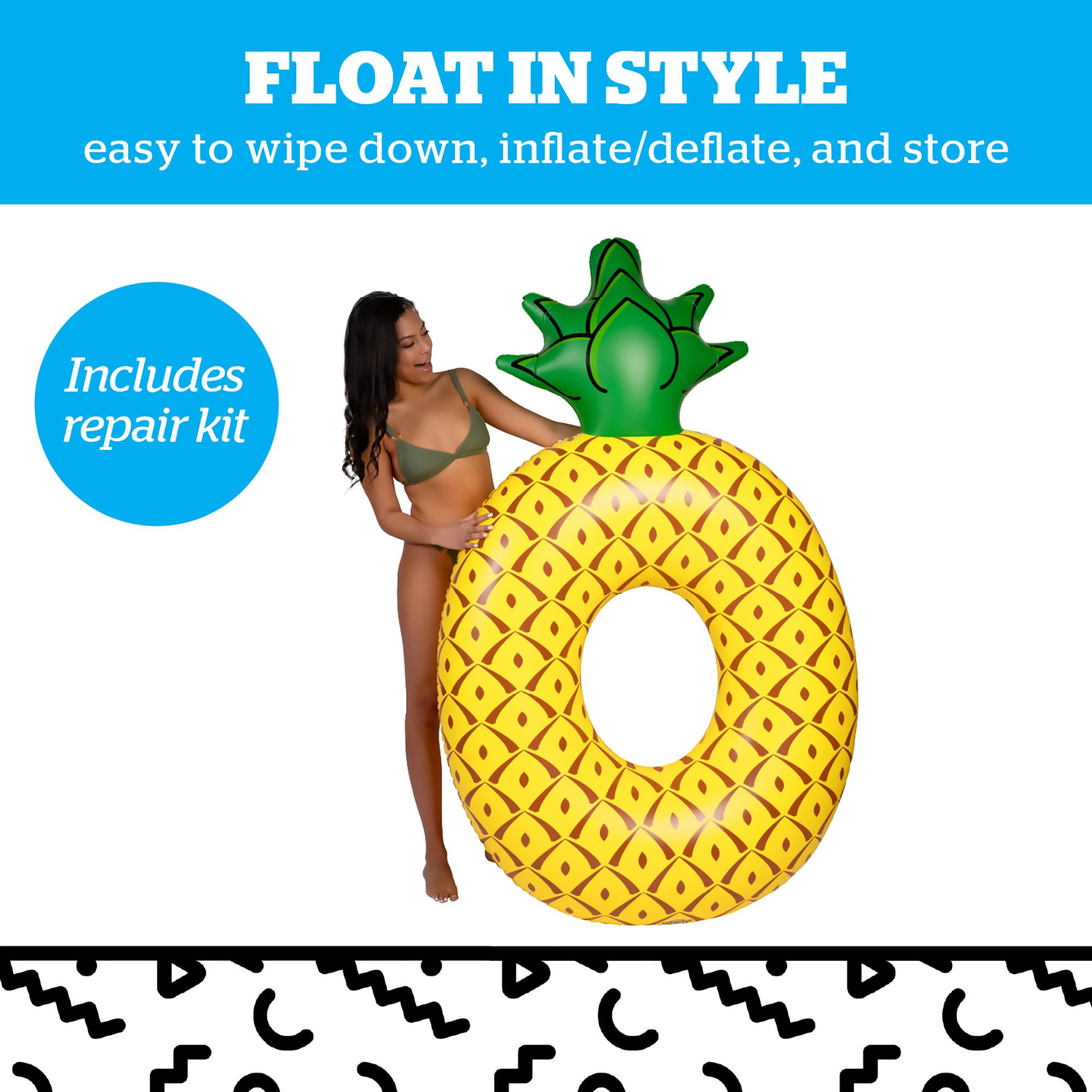 BigMouth Inc. 4' Wide Inflatable Pool Float Tube - Blow Up Swim Ring for Adults & Kids - Perfect for Summer Pool Parties, Beach Vacations & Backyard Water Fun