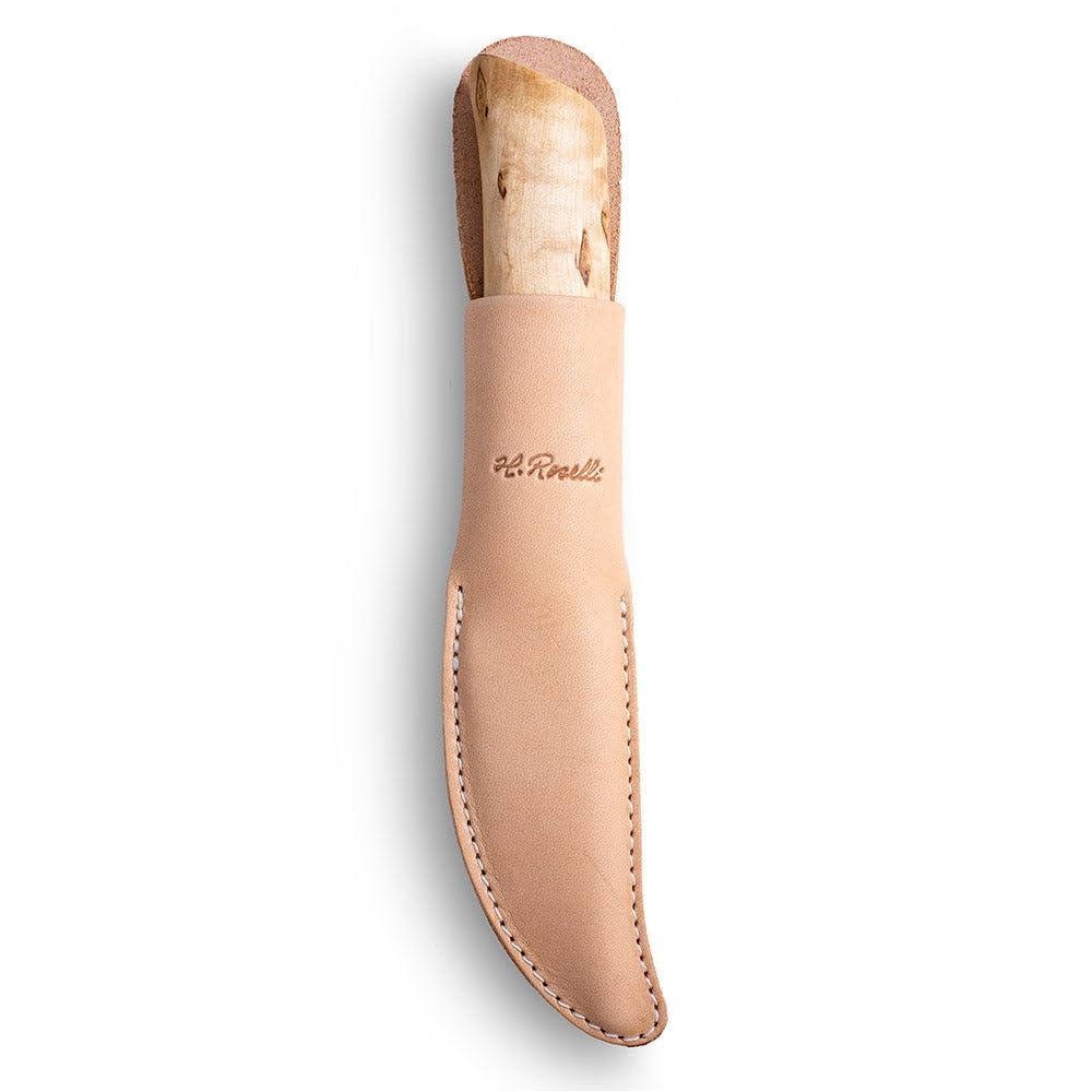 Roselli R161 Finnish Opening Knife with Blunt Point - Durable Hunting & Outdoor Knife for Camping, Fishing & Survival Gear