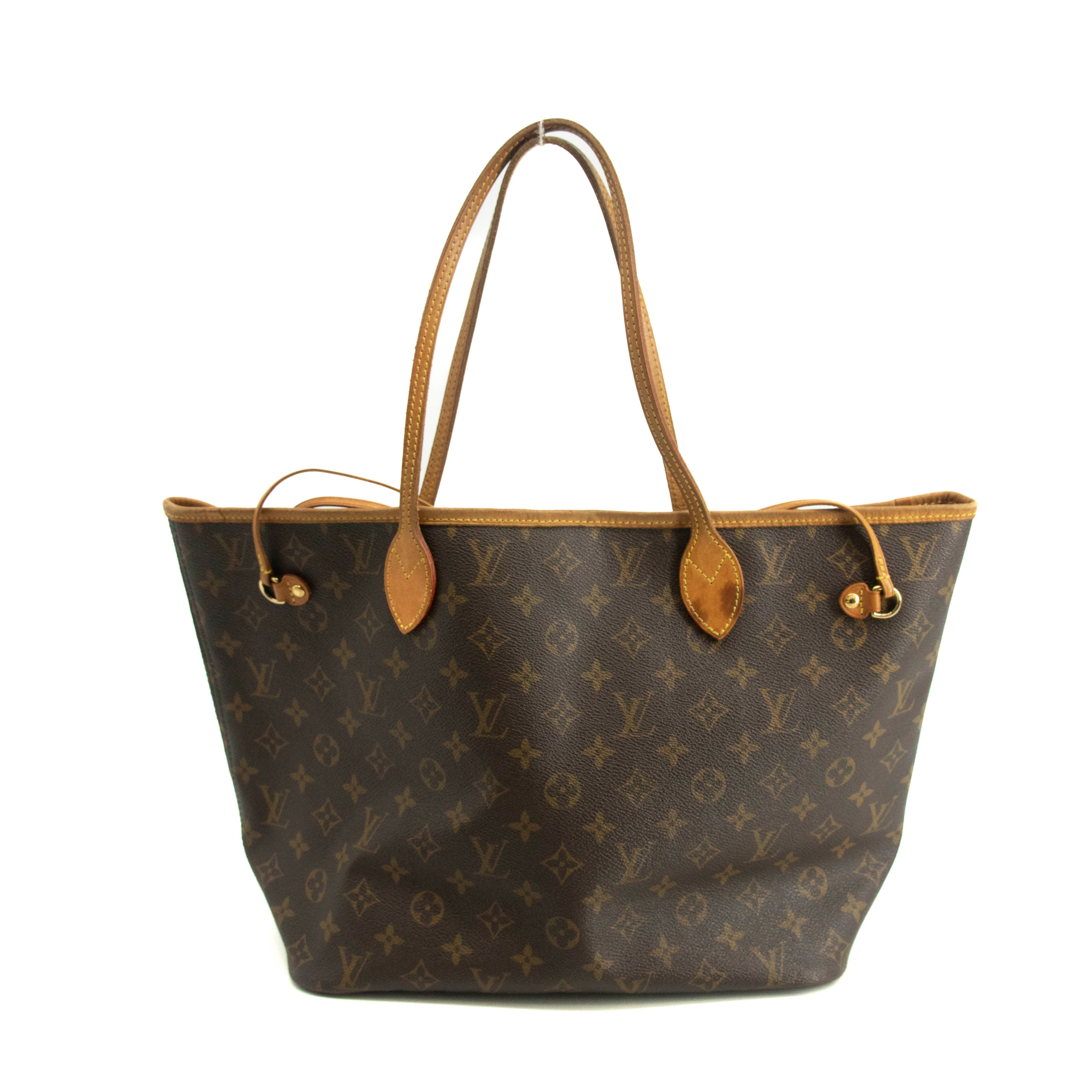 Authentic Louis Vuitton Monogram Canvas Neverfull MM Tote Bag in Brown - Luxury Designer Shoulder Bag for Women, Perfect for Work, Travel & Everyday Use (Style #3990)
