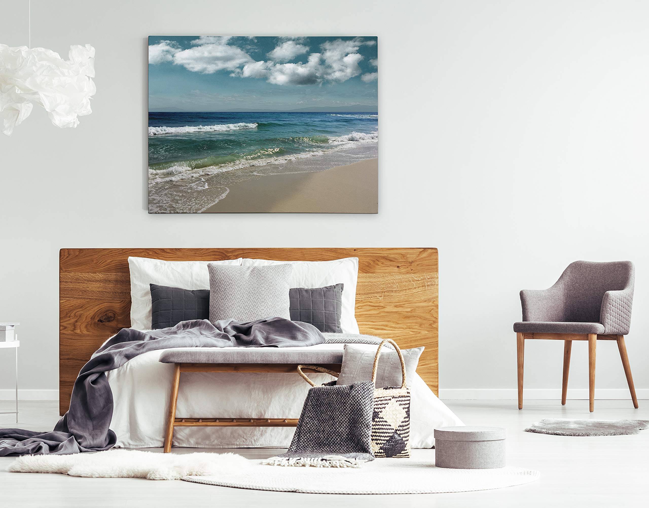 Majestic Waves Beach Wall Art - 24x32 Inch Coastal Decor for Home, Office, Bedroom & Living Room | Perfect for Beach House, Vacation Rental & Coastal Theme Interior Design | Renditions Gallery (19288-2432)