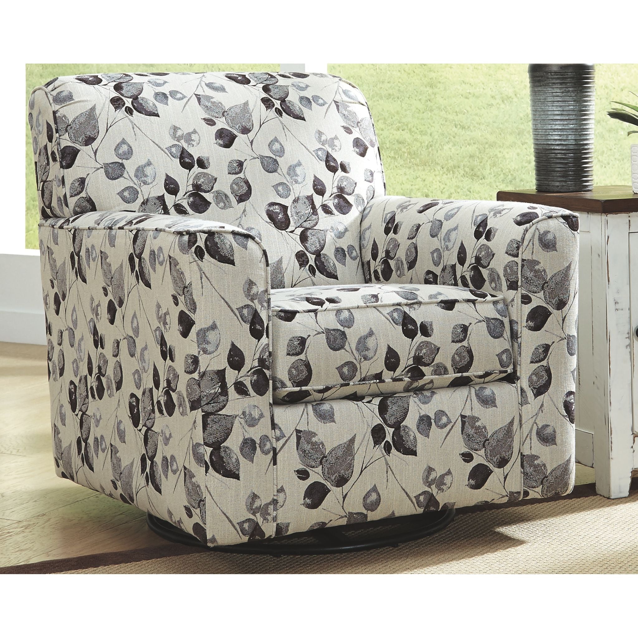 Abney Swivel Chair Platinum - 360 Degree Rotating Modern Office Chair with Ergonomic Design for Home & Workspace