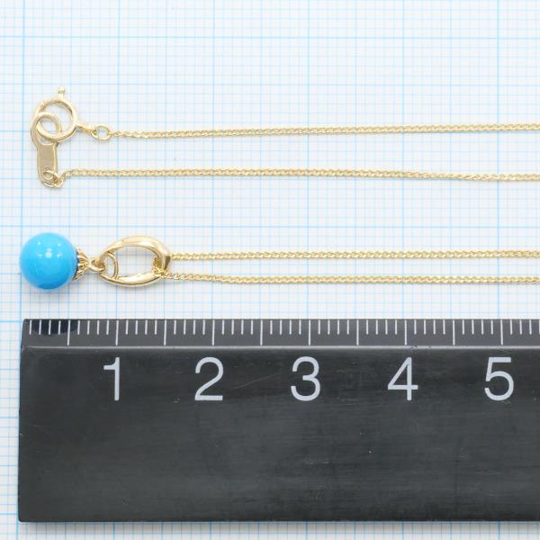 18K Yellow Gold Turquoise Necklace - Elegant Handmade Jewelry for Women, Perfect Gift for Birthday, Anniversary & Special Occasions