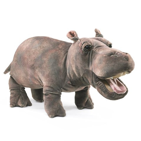 Adorable Baby Hippo Hand Puppet - Soft Plush Animal Toy for Kids, Storytelling & Interactive Play - Perfect for Preschool, Daycare & Family Fun