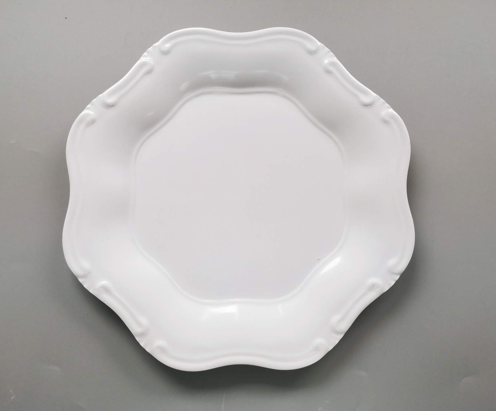 6-Piece Melamine Dinner Plates Set - 11 Inch Durable White Plates for Indoor & Outdoor Dining - Perfect for Restaurants, Picnics, and Everyday Use