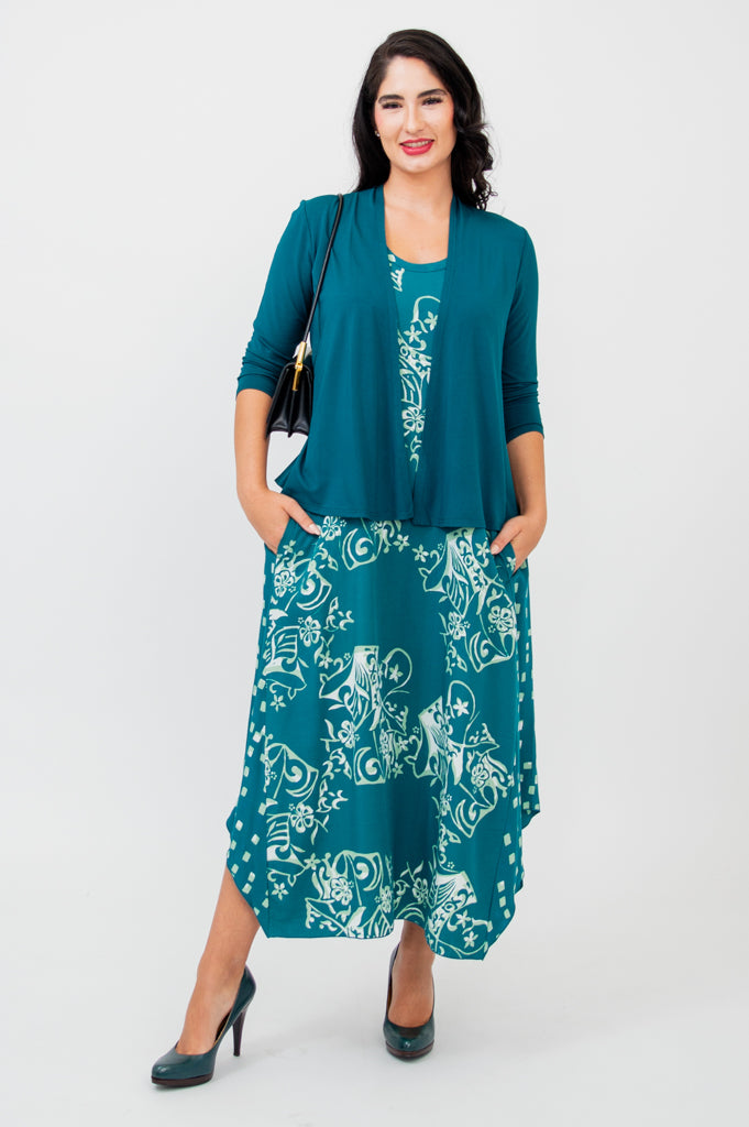 Ari Dress by Sajou - Elegant Women's Floral Midi Dress for Casual Wear, Date Night & Summer Outfits