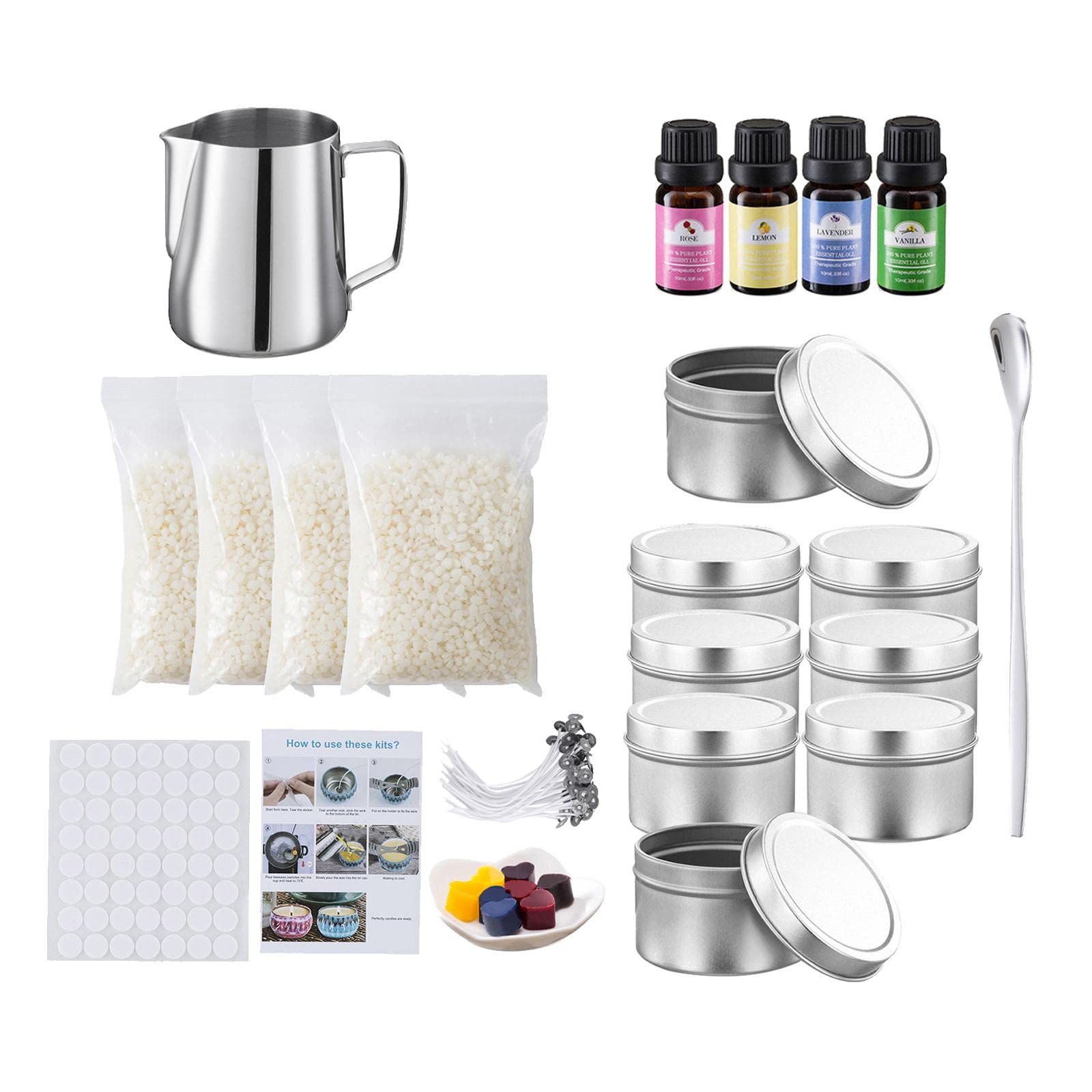 Premium Candle Making Kit for Beginners & Professionals - Complete DIY Supplies with Wicks & Tealights - Perfect for Home Decor, Gifts, Relaxation & Aromatherapy