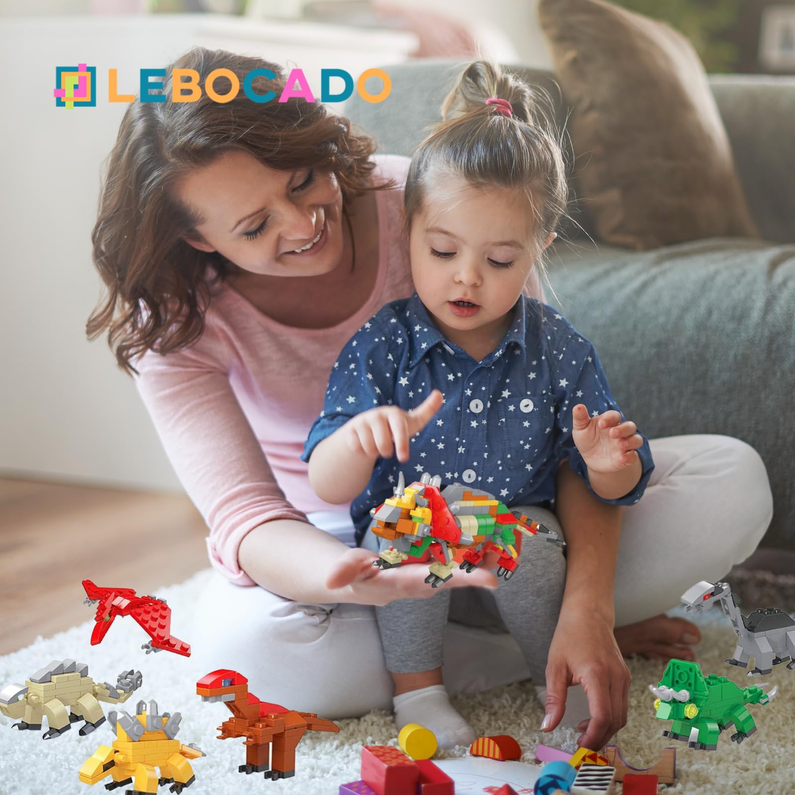 12 Pack Mini Dinosaur Building Block Sets - 6 in 1 STEM Educational Toys for Kids, Creative Construction Eggs with Party Favors for Birthday Goodie Bags | Perfect for Classroom Rewards, STEM Learning Activities & Birthday Party Gifts