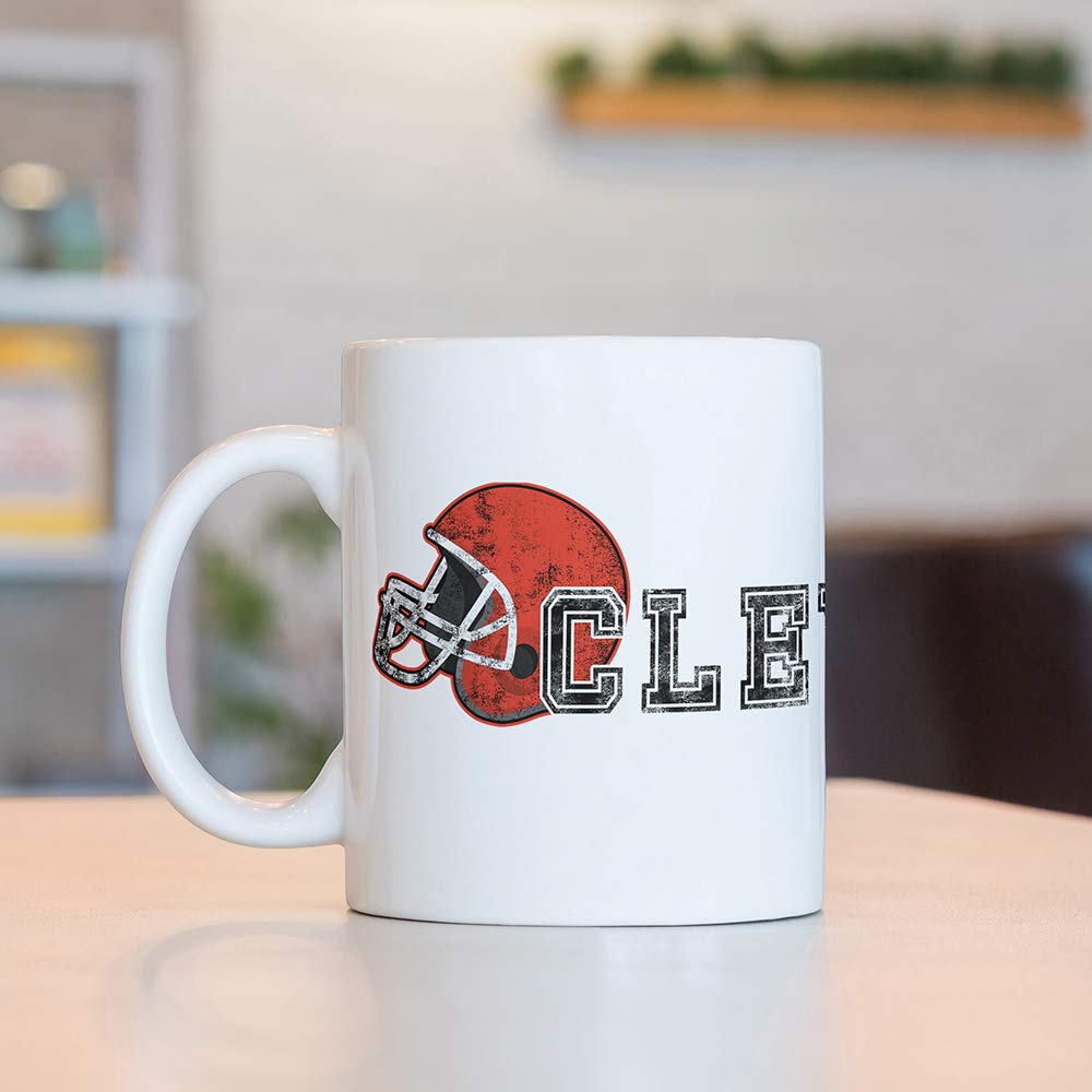 Cleveland Browns NFL Football Team 11 oz Ceramic Coffee Mug - Funny Gift for Men, Fans, Office Use, Game Day & Sports Themed Parties
