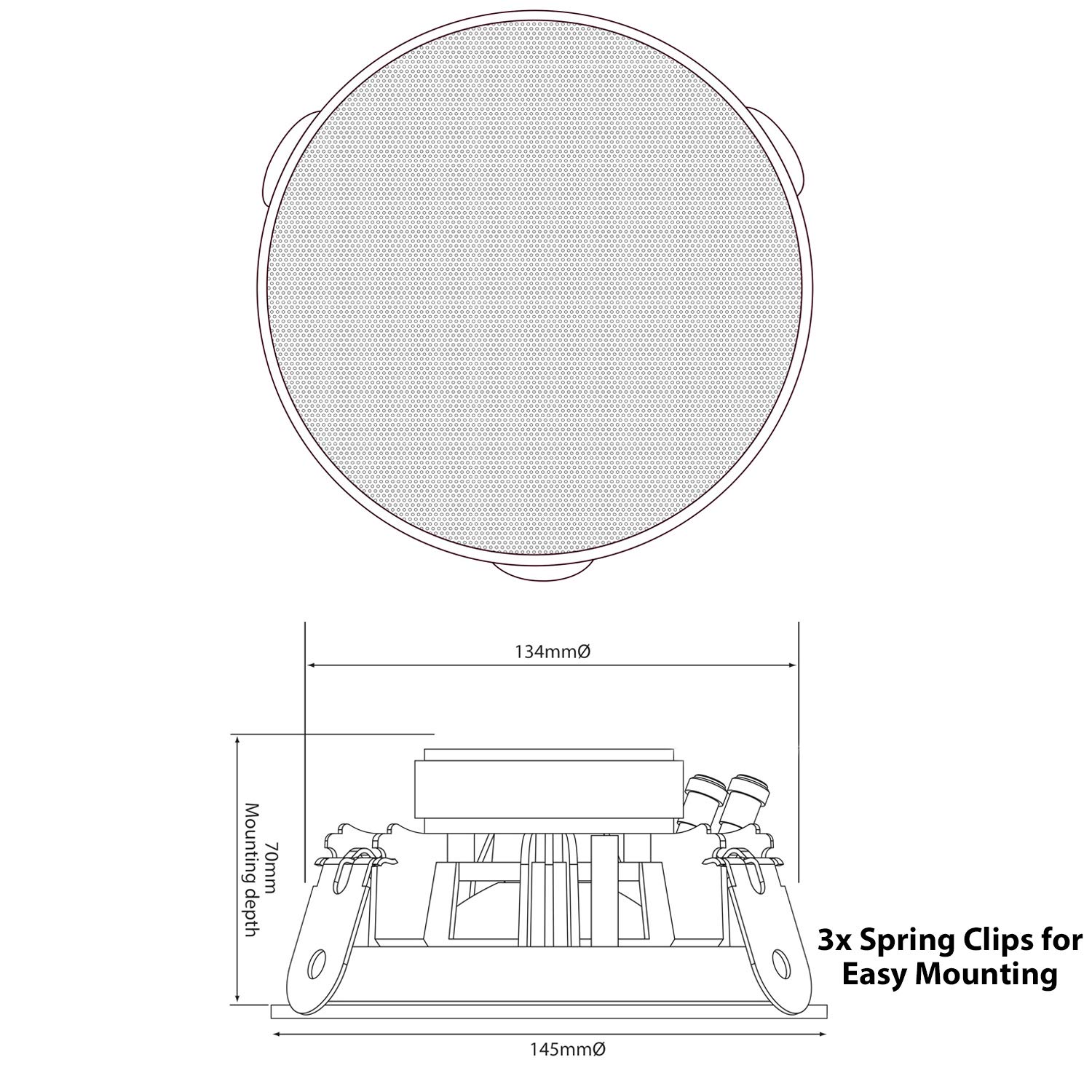 110W Bluetooth Ceiling Speaker System - 4x 4