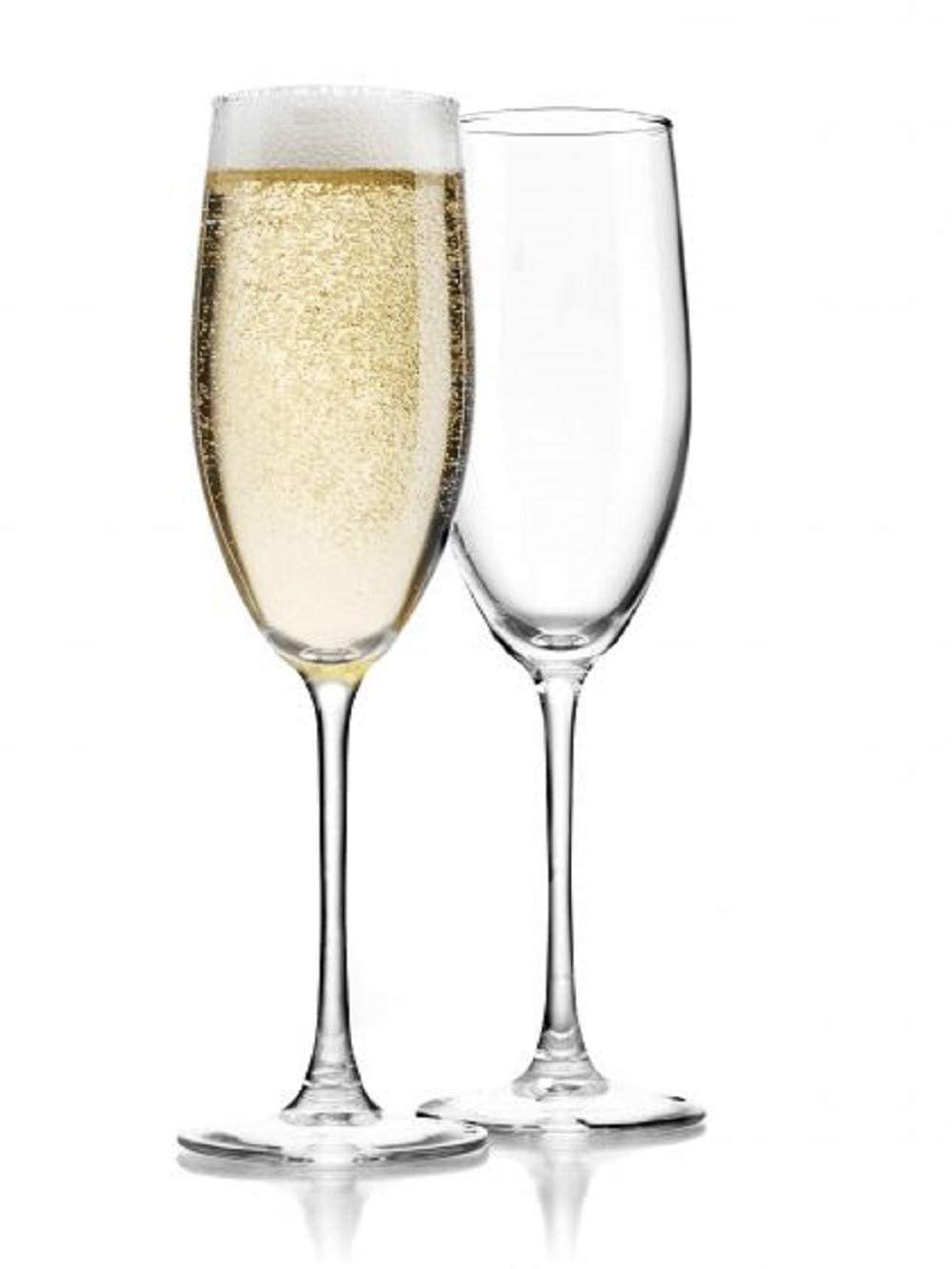 Ash & Roh® Elegant Stemmed Wine Glasses - 2 Pack (170ml Each) | Perfect for Champagne, Sparkling Wine & Cocktails | Ideal for Parties, Weddings & Romantic Dinners