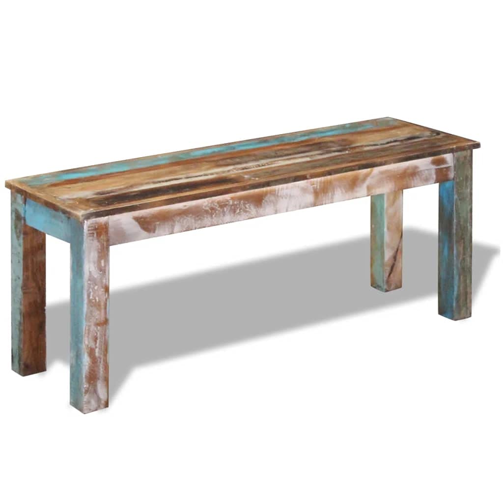 Handmade Solid Reclaimed Wood Bench - 43.3