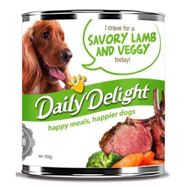 Premium Savory Lamb & Vegetable Canned Dog Food - Grain-Free, High Protein Meal for Adult Dogs - Perfect for Home Feeding, Travel & Outdoor Adventures