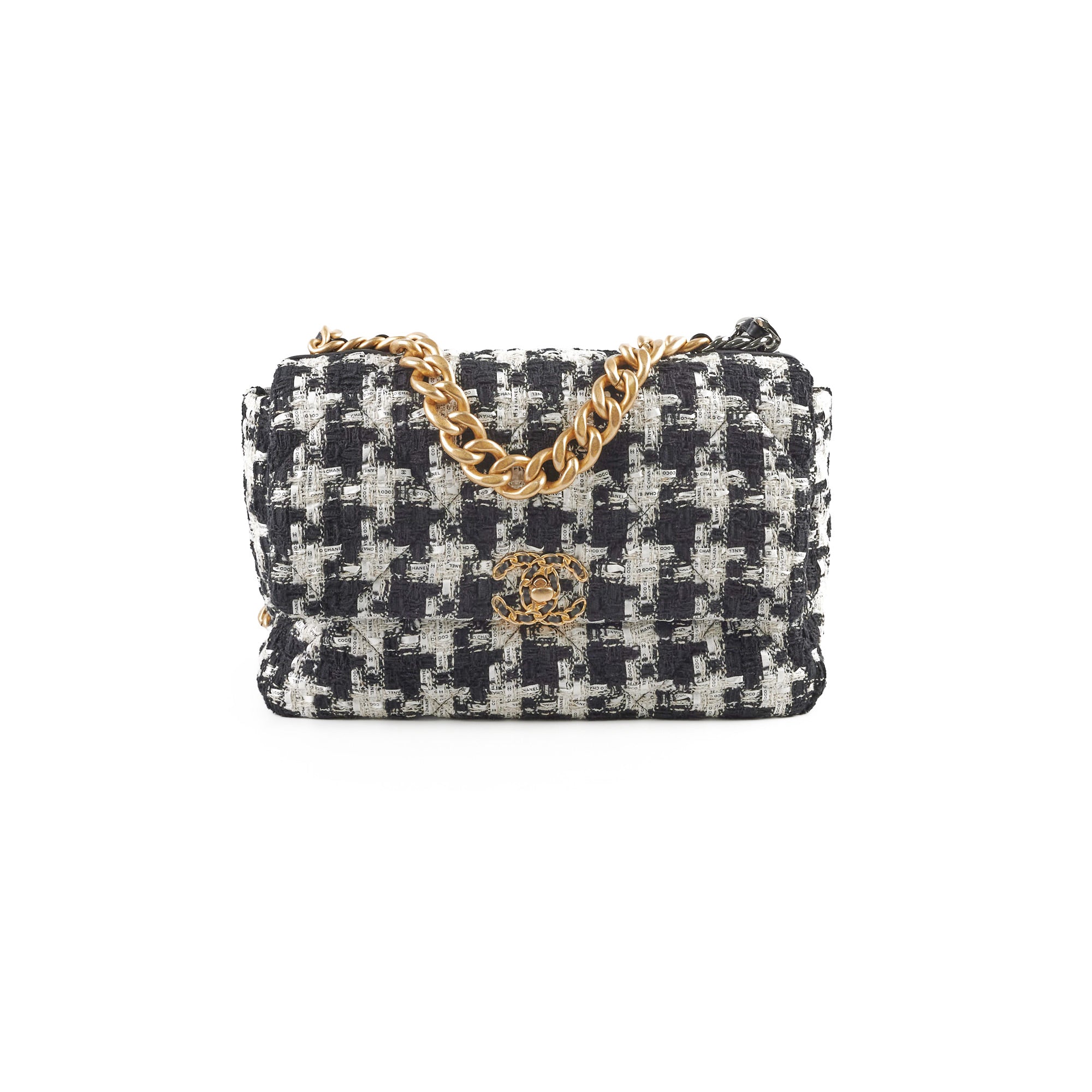 Chanel 19 Tweed Handbag Medium/Large Flap Bag 2020 Collection - Luxury Designer Shoulder Bag for Women, Perfect for Work, Parties & Special Occasions