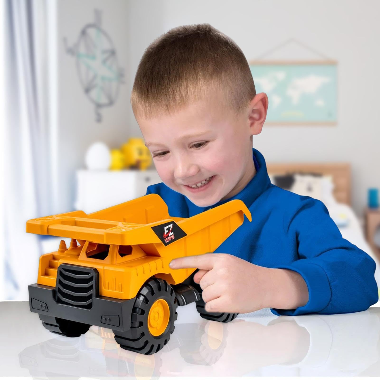 Yellow Inertia Toy Truck - Simulation Excavator Inertia Toys | Fun Educational Toy Truck for Creative Play, Construction Excavator Vehicles, Kids Pretend Play - Perfect for Indoor/Outdoor Playtime, Birthday Gifts & STEM Learning Activities