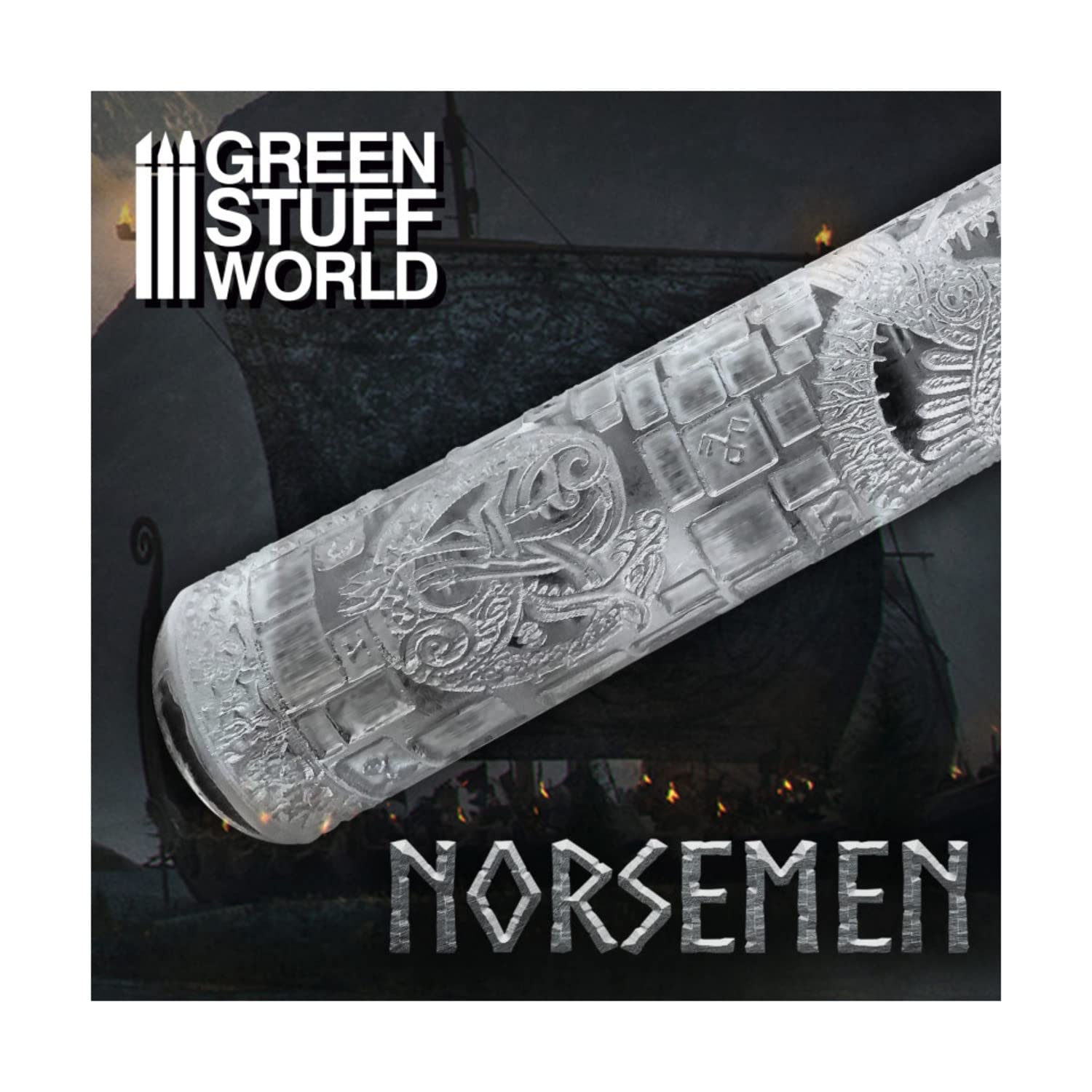 Green Stuff World Norse Viking Rolling Pin for Miniature Modeling & Bases - GSW-3410 | Perfect for Dioramas, Warhammer Terrain & Tabletop Gaming Scenery