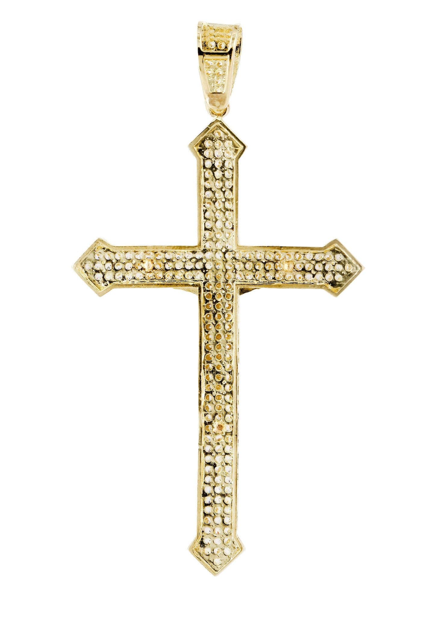10K Gold Cross Pendant for Women & Men - 7.3 Grams Religious Jewelry for Baptism, First Communion & Everyday Wear