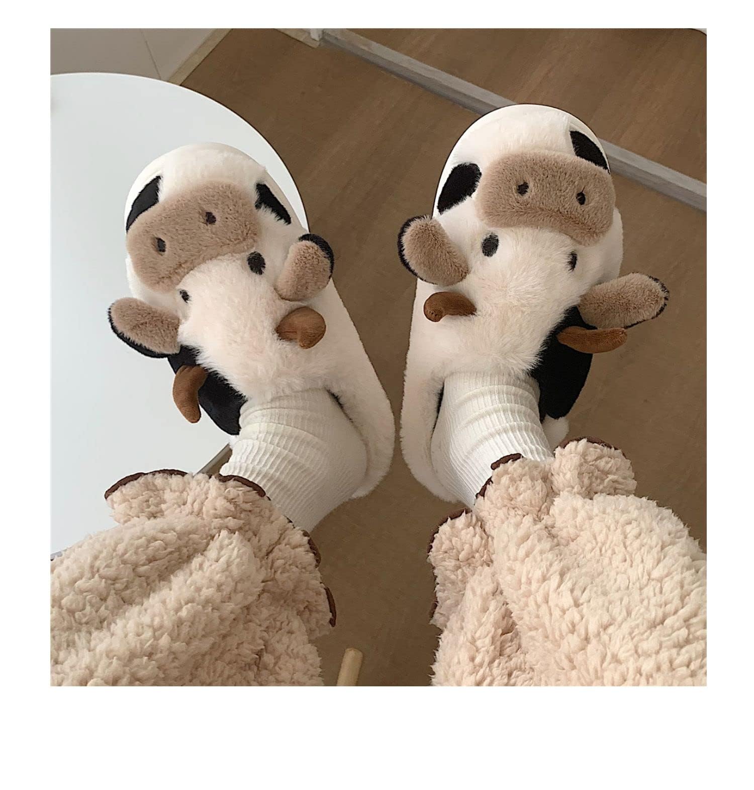 GGOOB Women's Fuzzy House Slippers - Soft Fluffy Indoor/Outdoor Slippers for Women (Sizes 9-10) - Cozy Home, Office & Lounge Wear