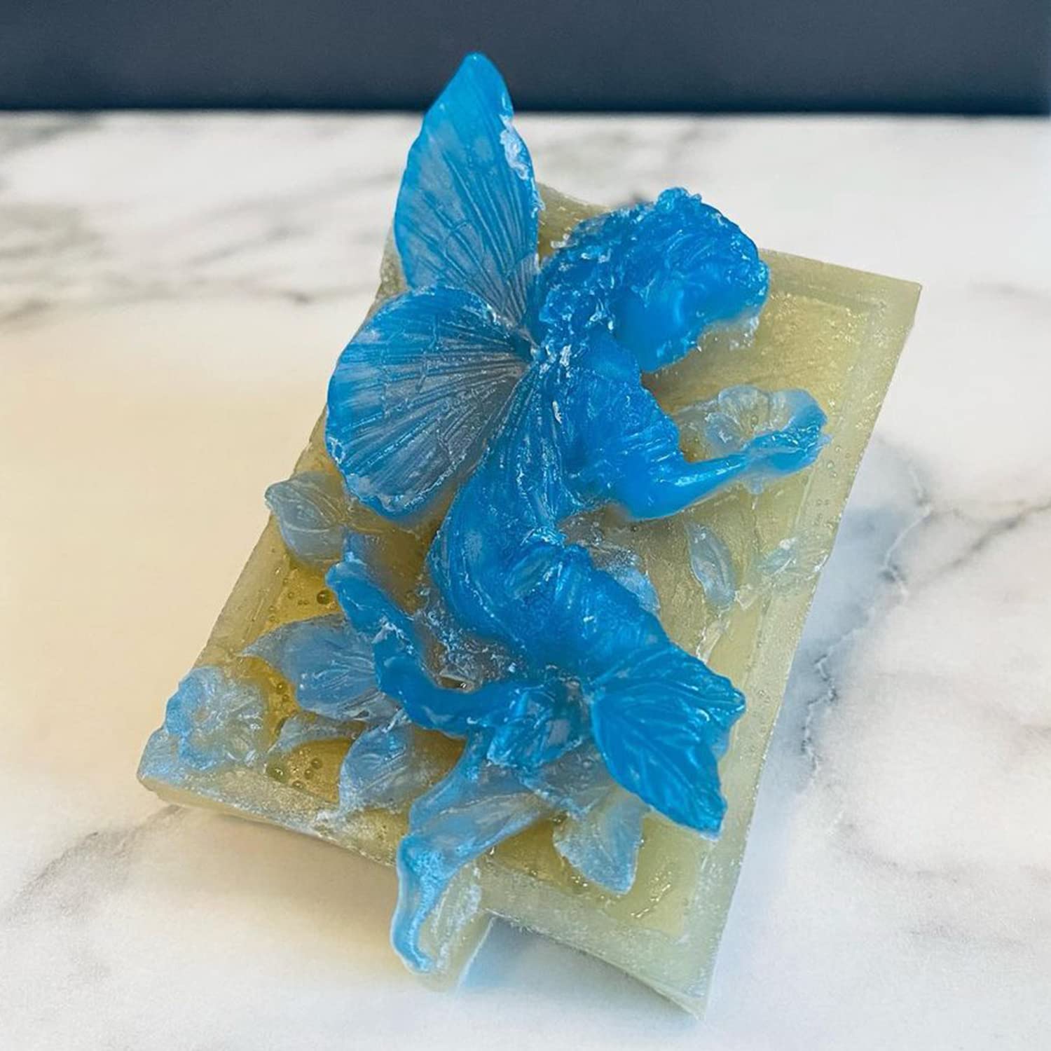 AIDOIT 2-Pack 3D Silicone Soap Molds - Angel Girl & Flower Fairy Design for DIY Handmade Soap, Cake Baking, Candle Making & Resin Crafts - Perfect for Birthday Gifts, Home Decor & Bathroom Accessories