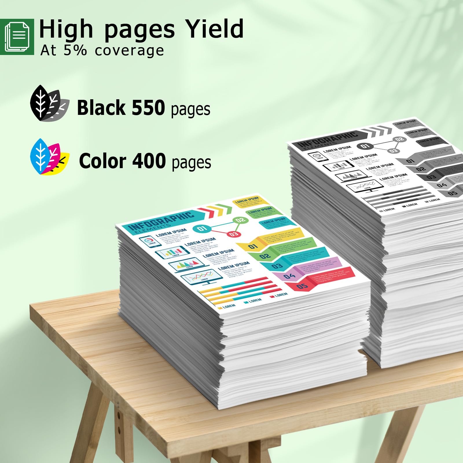HP 65XL Black & Color Ink Cartridges - High Yield Replacement for DeskJet 3755, 3752, 3720-23, 2655 & Envy 5052/5055 Printers - Perfect for Home Office Printing & School Projects