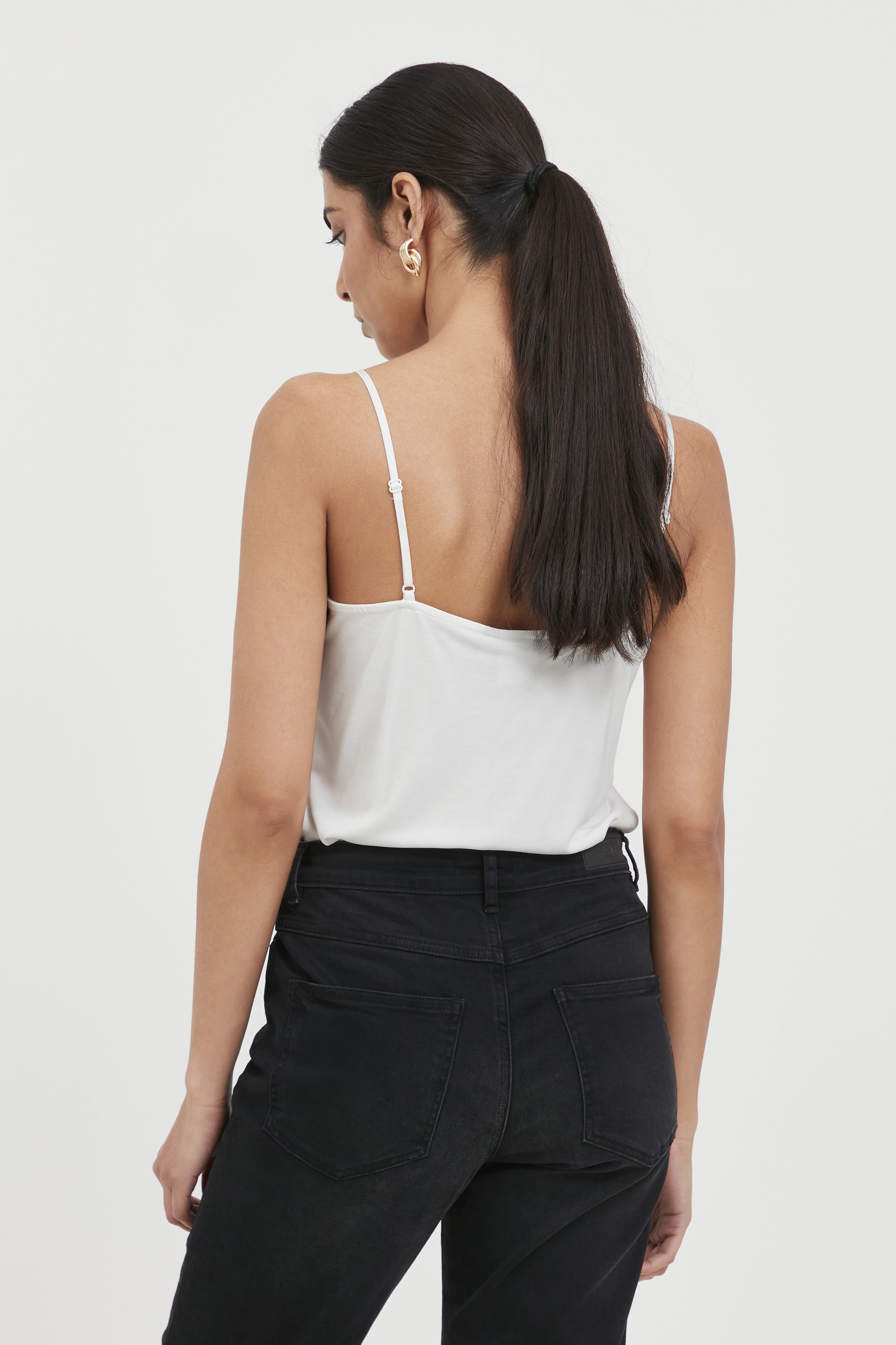 Adeline Lace Panel Cami Top - Women's Floral Lace Trim Camisole (Cloud Dancer) | Perfect for Date Night, Bridal Shower & Summer Outfits