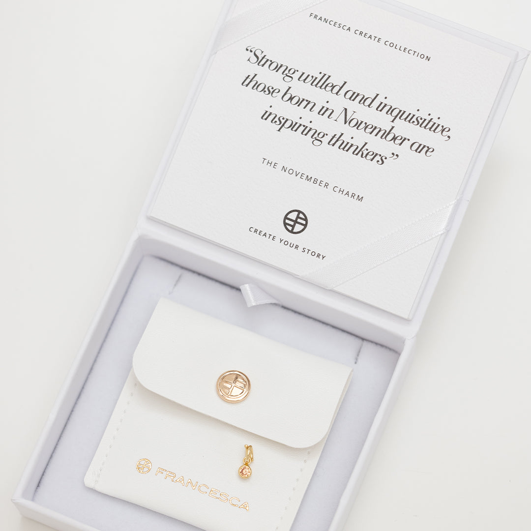November Birthstone Charm - Citrine Pendant Necklace for Women, Perfect Gift for Thanksgiving & Christmas | Elegant Jewelry for Everyday Wear & Special Occasions