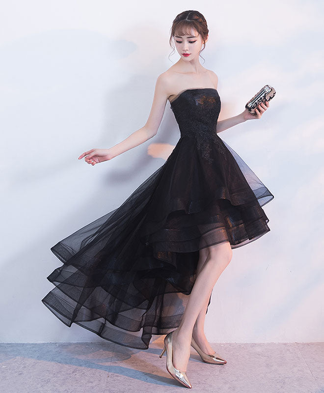 Elegant Black Tulle Lace Short Prom Dress | Homecoming Party Gown | Perfect for Prom Night, Homecoming Dance & Special Occasions