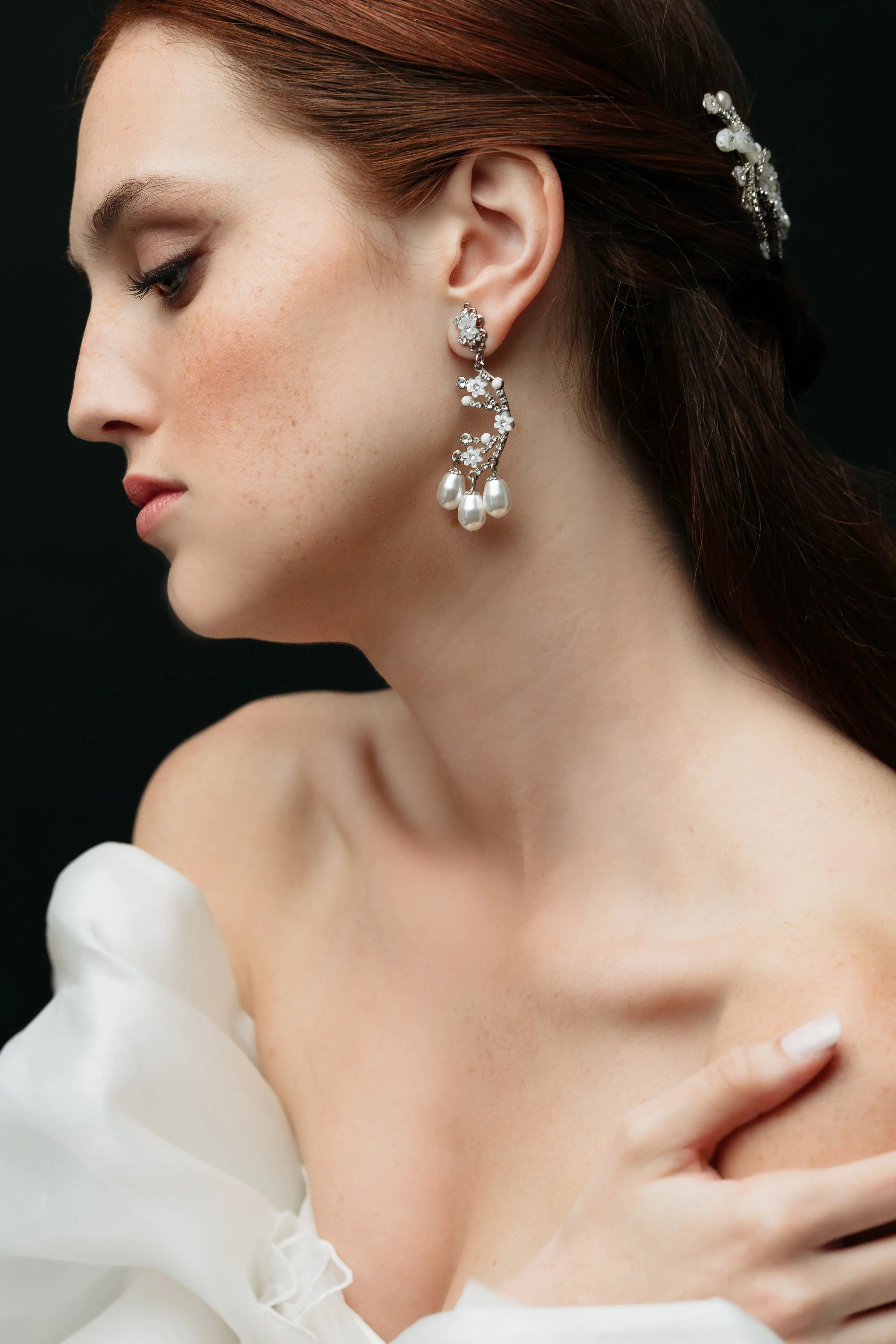 Elegant Noble Earrings for Women - 925 Sterling Silver Dainty Stud Earrings | Perfect for Weddings, Parties & Everyday Wear