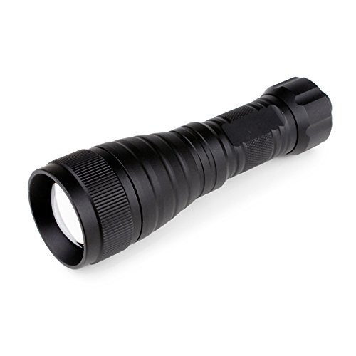 WindFire 1800LM CREE XML-T6 LED Dive Flashlight - 150M Waterproof Scuba Torch for Underwater Diving, Fishing & Marine Exploration | Handheld Submarine Light with Lanyard (Battery Not Included) - Black