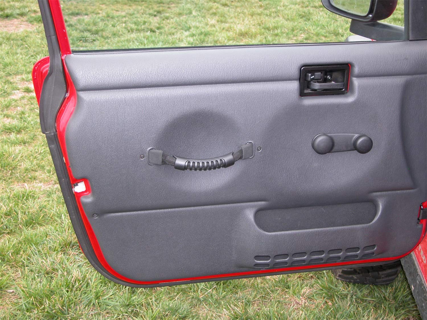 Rugged Ridge 11826.01 Black Door Pull Straps for 1997-2006 Jeep Wrangler TJ - Heavy Duty Off-Road Accessories for Easy Entry & Exit