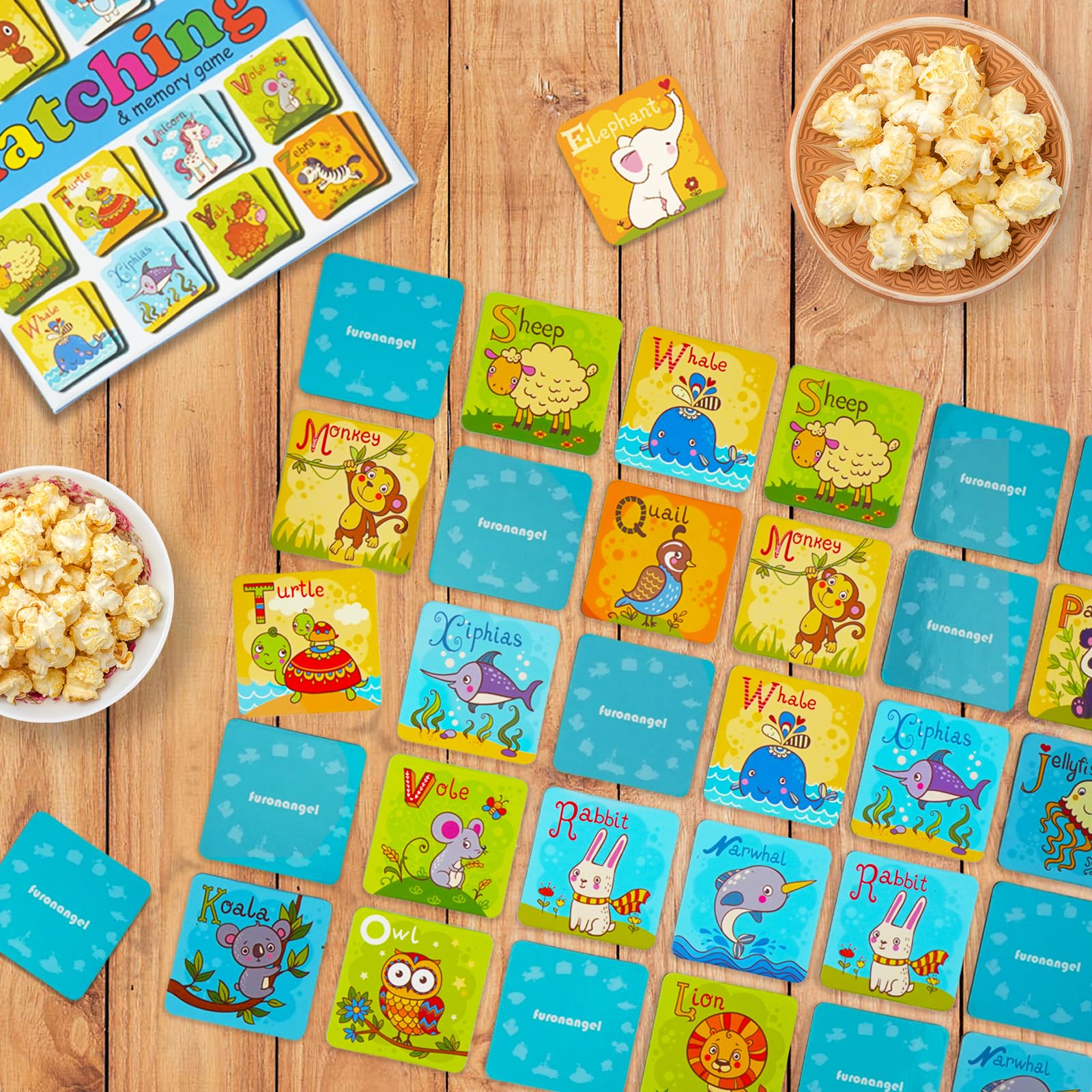 ABC Learning Memory Game for Toddlers - Animal Letter Matching Flash Cards, Educational Preschool Toys for Boys & Girls Ages 4-8 - Perfect for Classroom Activities, Homeschooling & Family Game Night