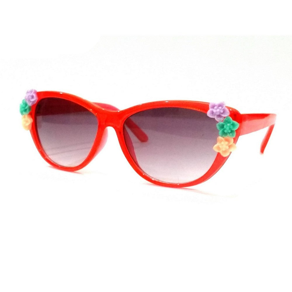 Trendy Red Kids Fashion Sunglasses TKS004 - UV Protection, Lightweight & Durable for Outdoor Play, Beach, Sports, and Summer Activities