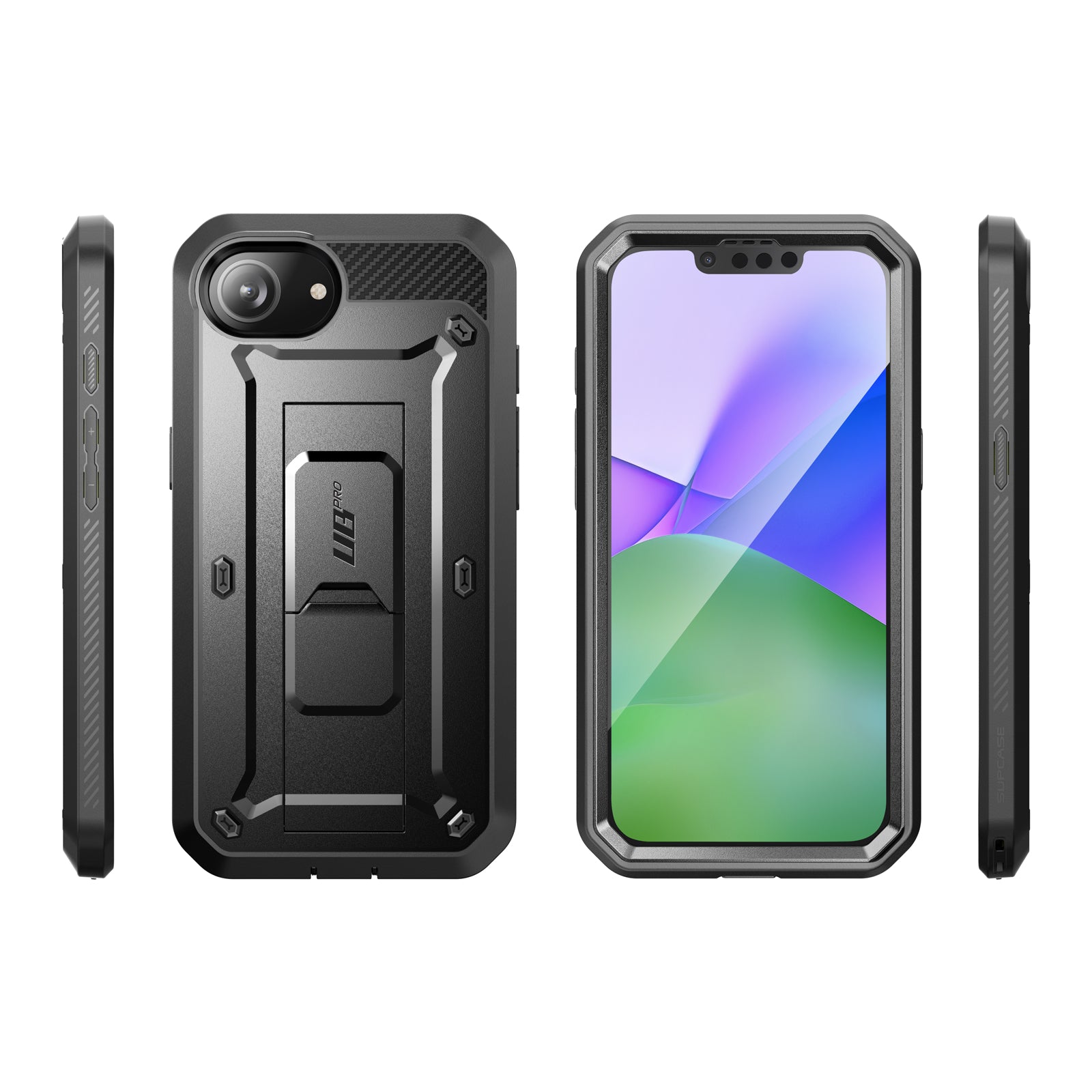 iPhone 16e Unicorn Beetle Pro Rugged Case - Shockproof, Military-Grade Protection, Built-in Screen Protector - Perfect for Outdoor Adventures & Extreme Sports (Black)