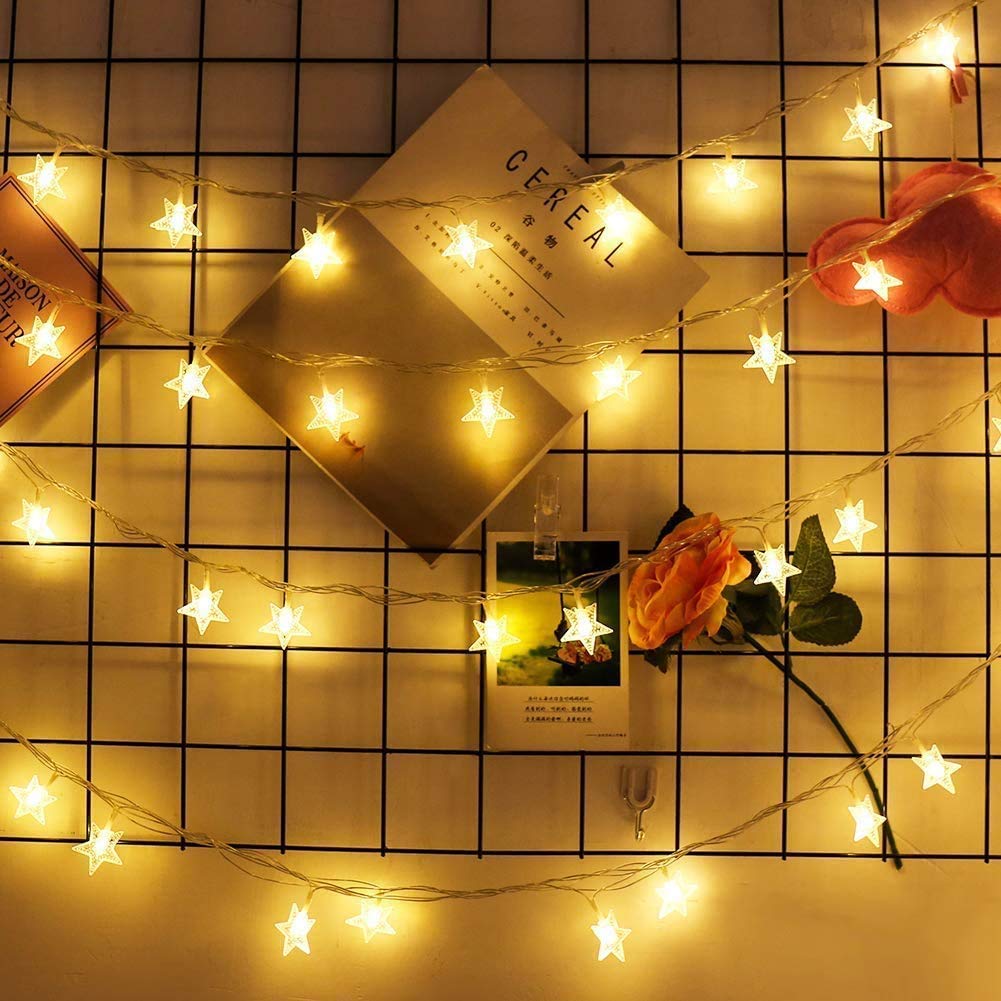 10 LED Star String Lights - 3.5m for Home & Christmas Decor
