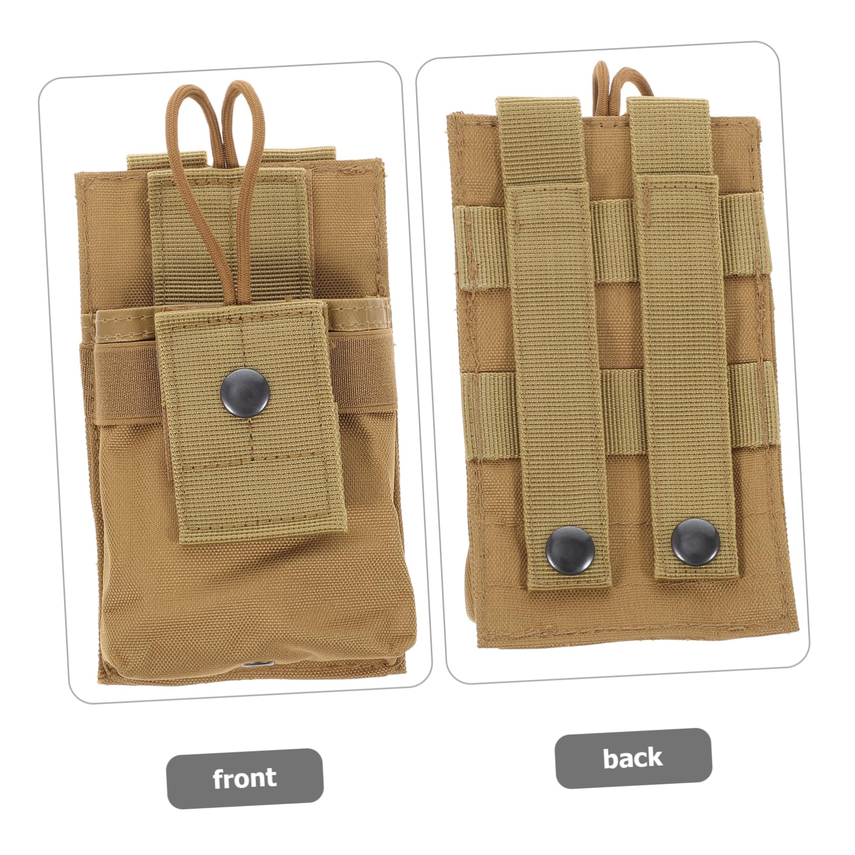 KONTONTY Nylon Walkie Talkie Holder Bag - Compact Radio Pouch for Security, Outdoor & Emergency Use - Easy Access for Police, Hiking & Construction Workers