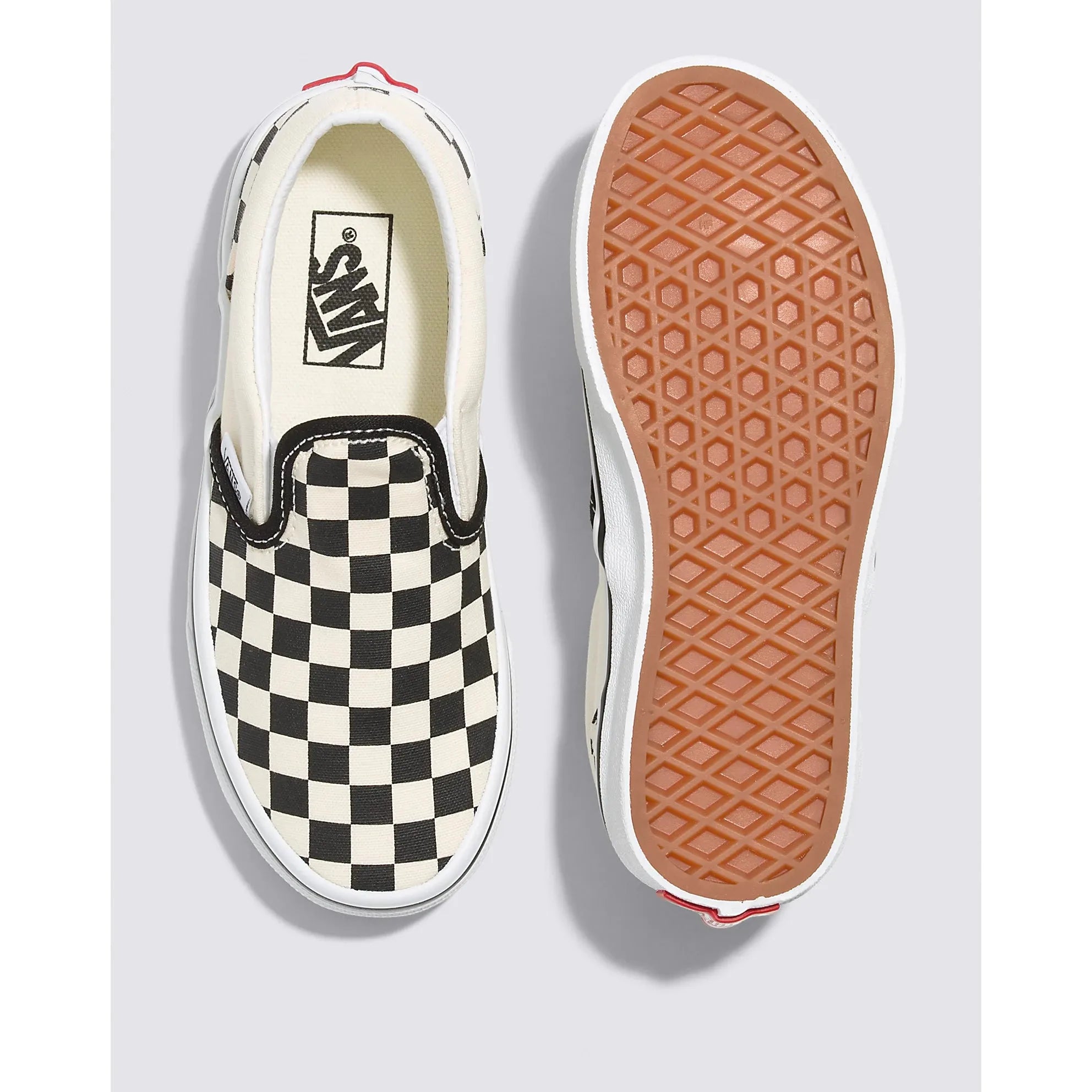 Vans Kids Classic Slip-On Checkerboard Sneakers - Comfortable Canvas Shoes for Boys & Girls - Perfect for School, Playground & Casual Wear