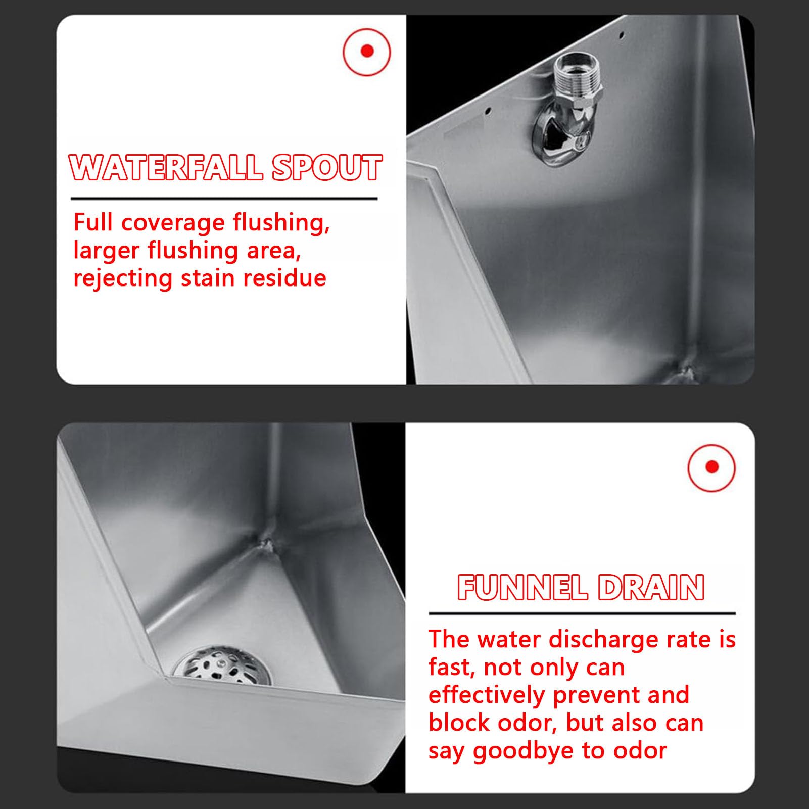 304 Stainless Steel Small Urinal for Men - Free Flush Triangle Design for Home, Hotel, Restaurant & Public Toilets | Durable & Hygienic Bathroom Solution for Airbnb, Homestay & Commercial Use