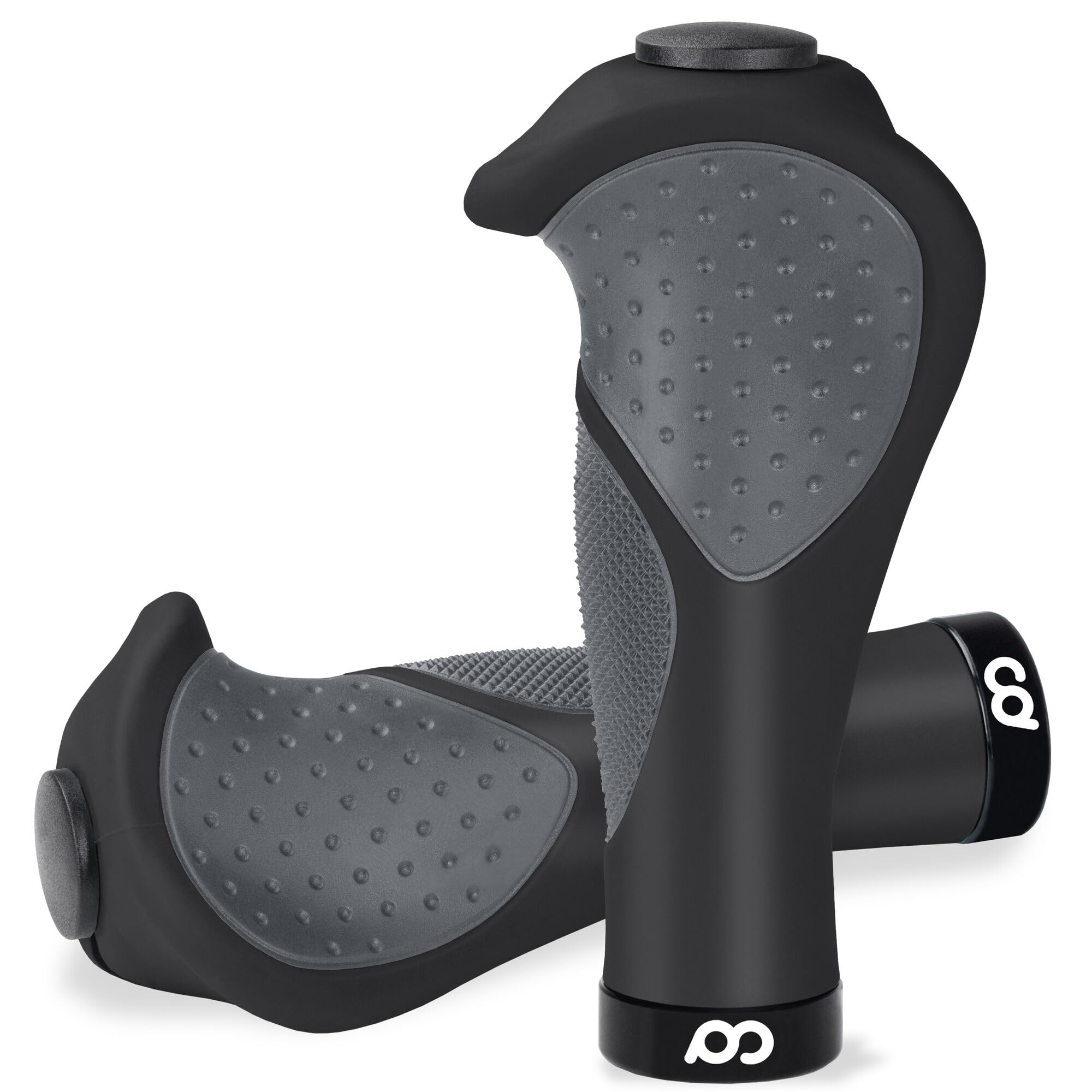 CyclingDeal Ergonomic Anti-Slip Mountain Bike Grips - Soft Gel Handlebar Grips for MTB & Bicycle - Durable Comfort Grip for Trail Riding & Commuting