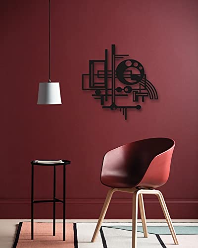 LaModaHome Modern Black Metal Wall Decor - Elegant Tabletop & Wall Hanging Art for Living Room, Bedroom, Kitchen & Bathroom | Home Interior Decoration & Gift Idea