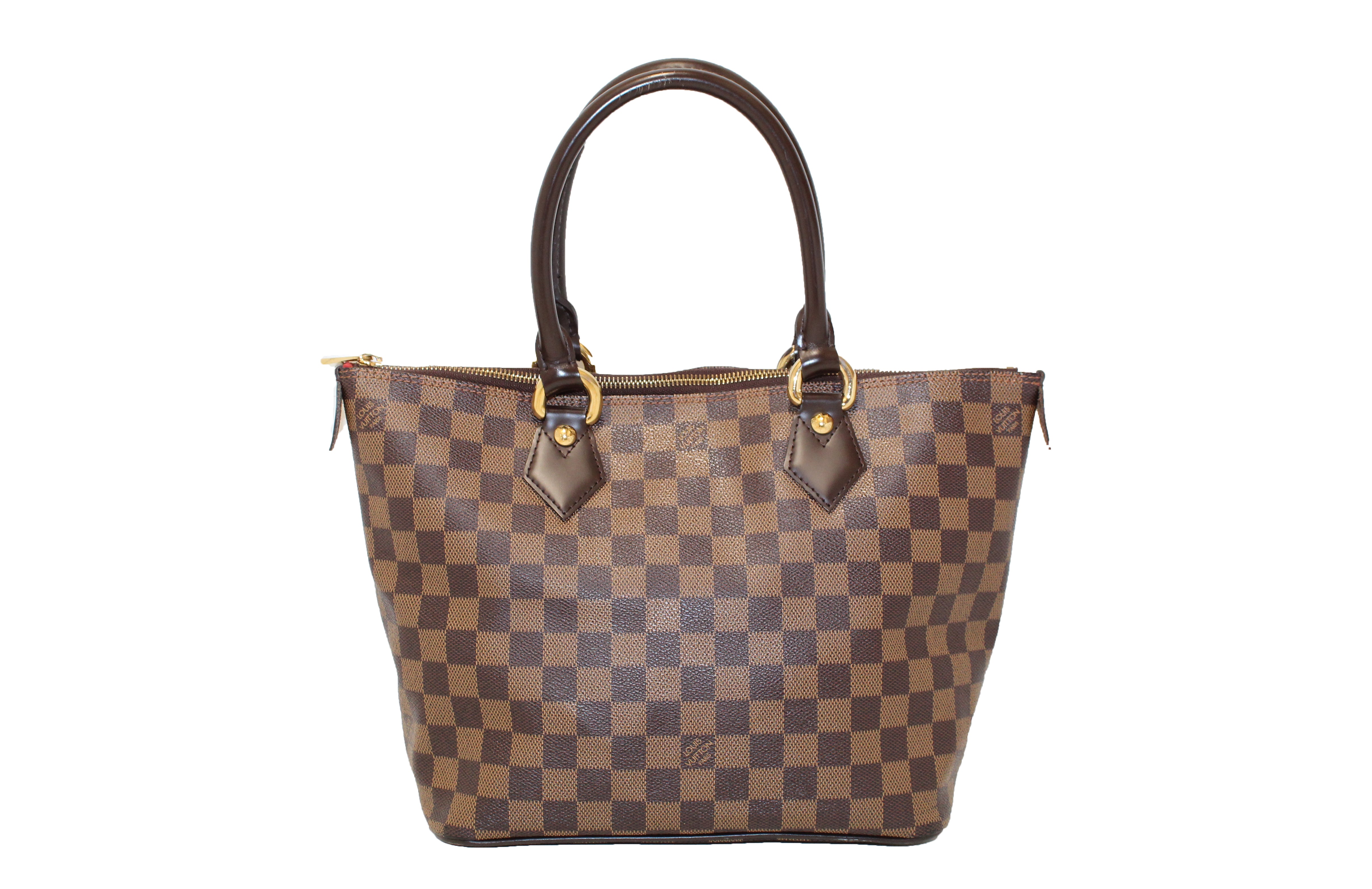 Authentic Louis Vuitton Damier Ebene Saleya PM Handbag for Women - Luxury Designer Tote Bag with Shoulder Strap - Perfect for Work, Travel & Everyday Use