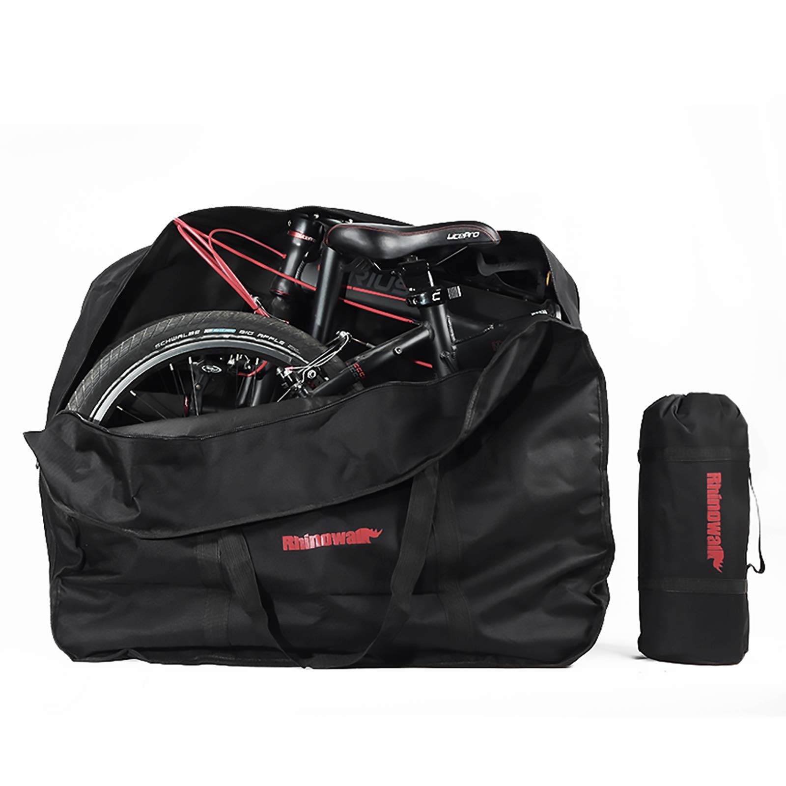 LVNRIDS Waterproof Folding Bike Bag - Portable Travel Carry Case with Storage Pouch for Cycling, Commuting & Airplane Transport