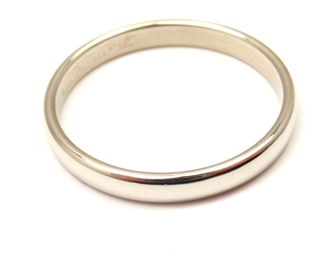 Tiffany & Co. Platinum 3mm Men's Wedding Band Ring - Size 11.25 - Elegant Classic Wedding Ring for Men, Engagement, Anniversary Gift, or Special Occasion Jewelry