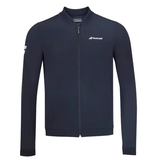Babolat Men's Play Jacket - Lightweight Tennis Windbreaker with Moisture-Wicking Technology (Black) - Perfect for Outdoor Sports & Casual Wear