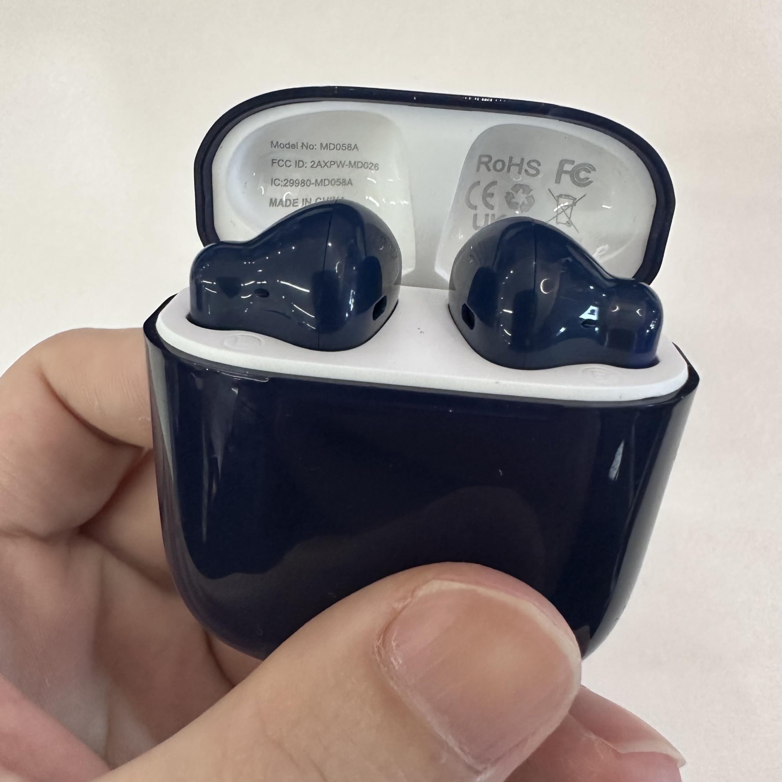 OYIB Wireless Earbuds Bluetooth 5.3 with 4-Mic ENC Noise Cancellation, Touch Control 25H Playtime LED Display, IPX7 Waterproof Sports Earphones for Running Gym Workout - Deep Blue | Perfect for Commuting, Workouts & Travel
