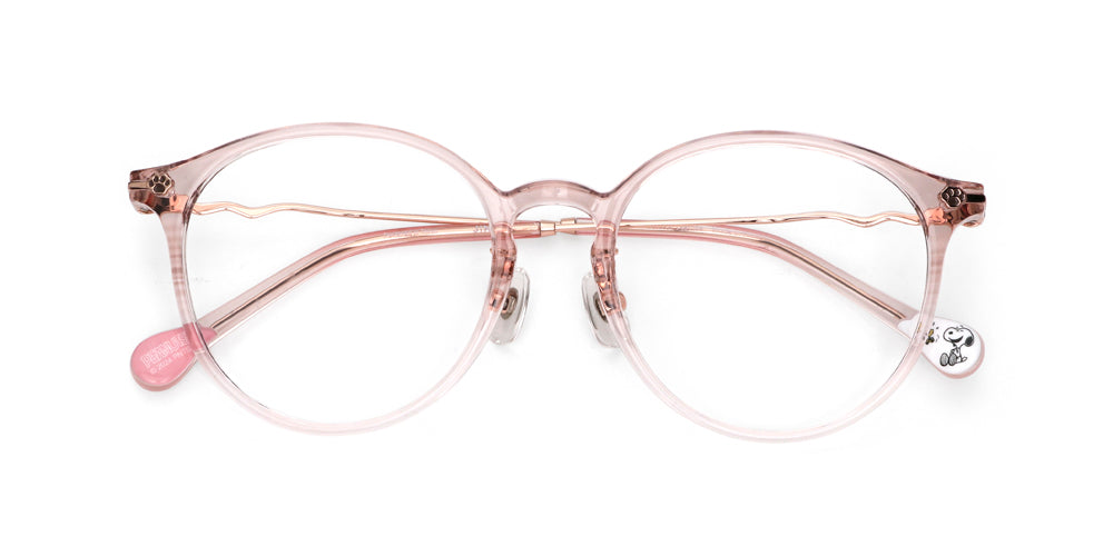JINS x PEANUTS 087 Laughing Eyeglasses - Stylish & Lightweight Frame for Men & Women - Perfect for Reading, Working & Daily Wear