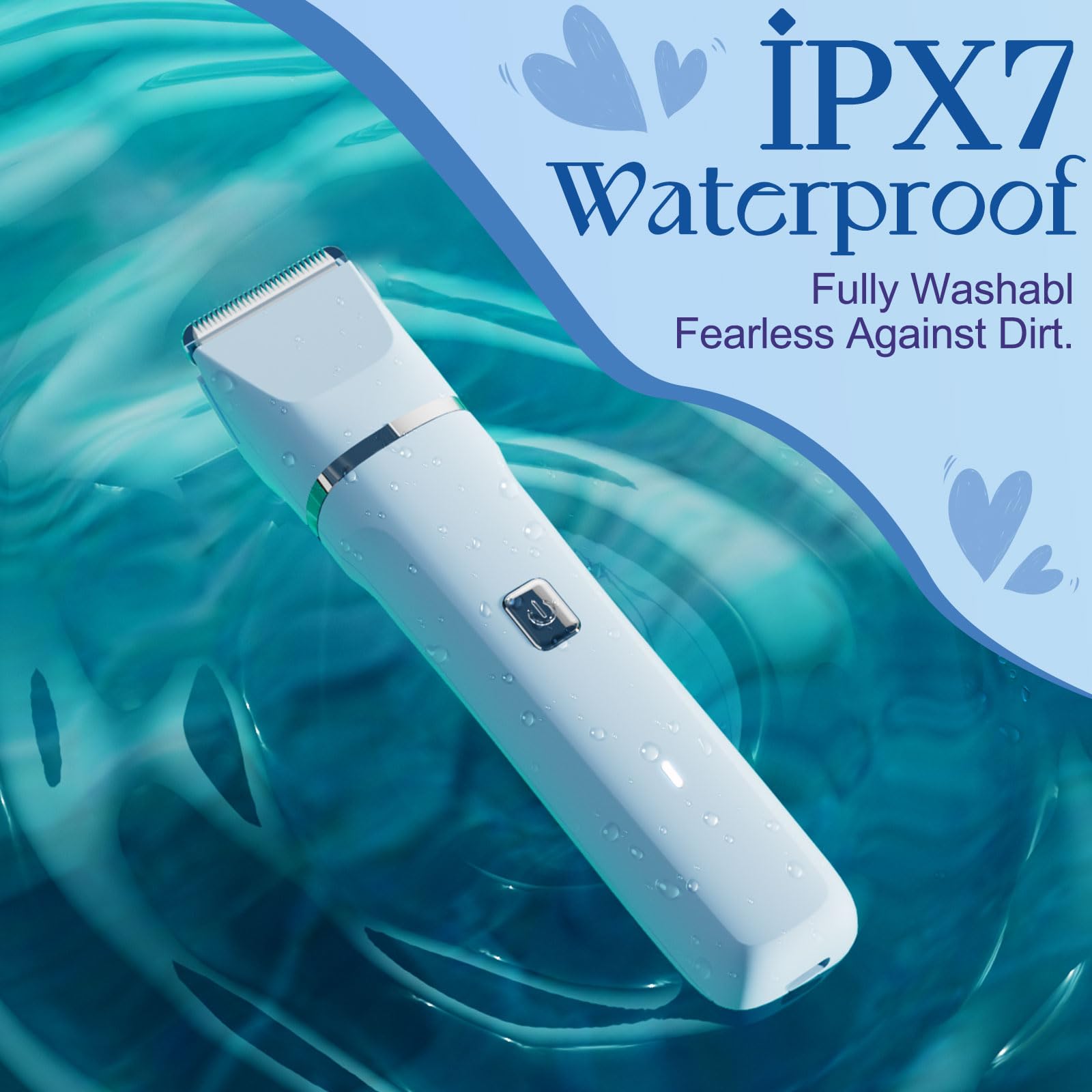 Blue Bikini Trimmer with Replacement Blade - Painless Hair Removal for Women, Smooth & Precise Grooming at Home or Travel