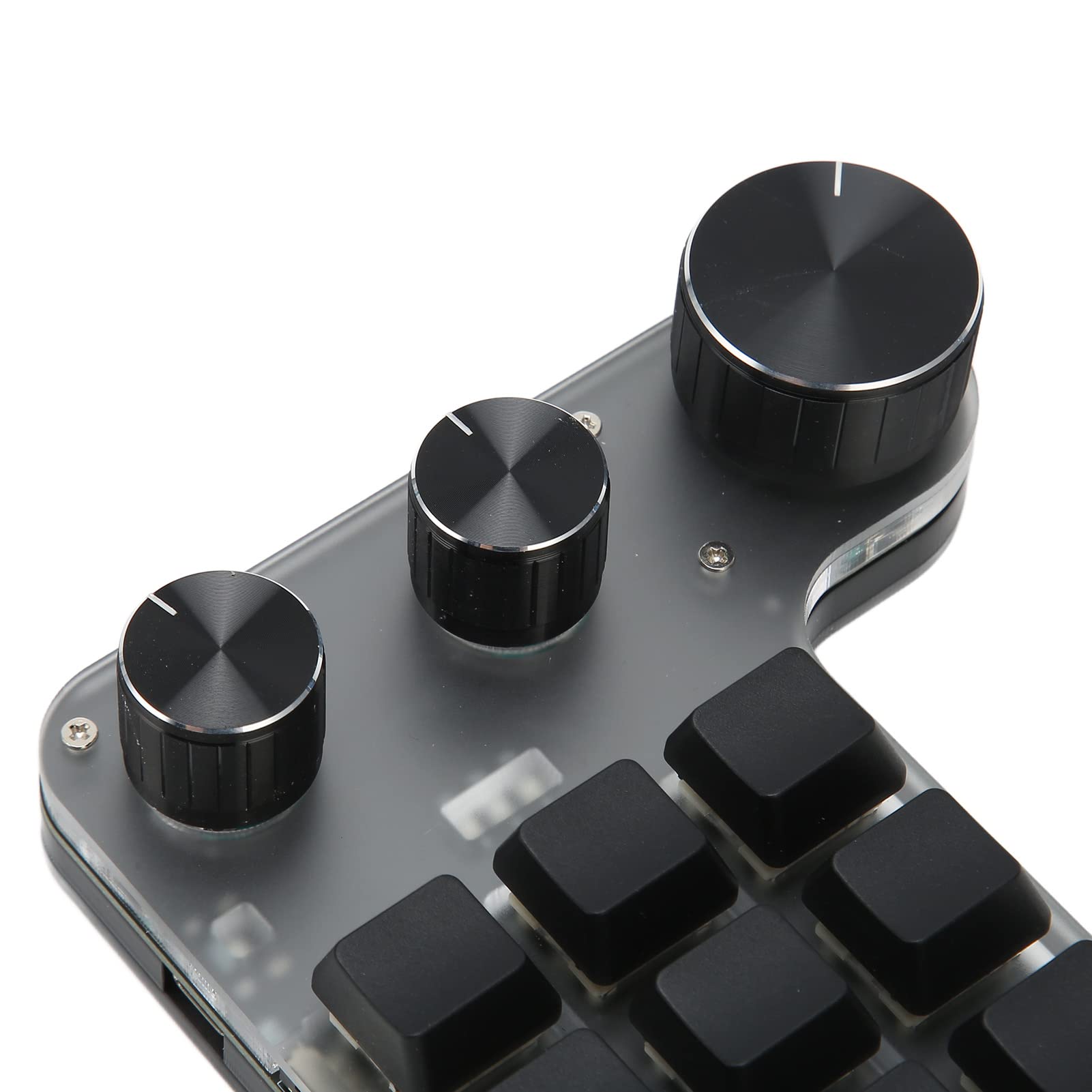 One-Handed Macro Mechanical Keyboard - 12 Key USB RGB Gaming Keyboard with 3 Programmable Knobs | Wired OSU Keypad for PC, Video Games & Portable Office Use | Perfect for Esports, Programming & Compact Workspaces