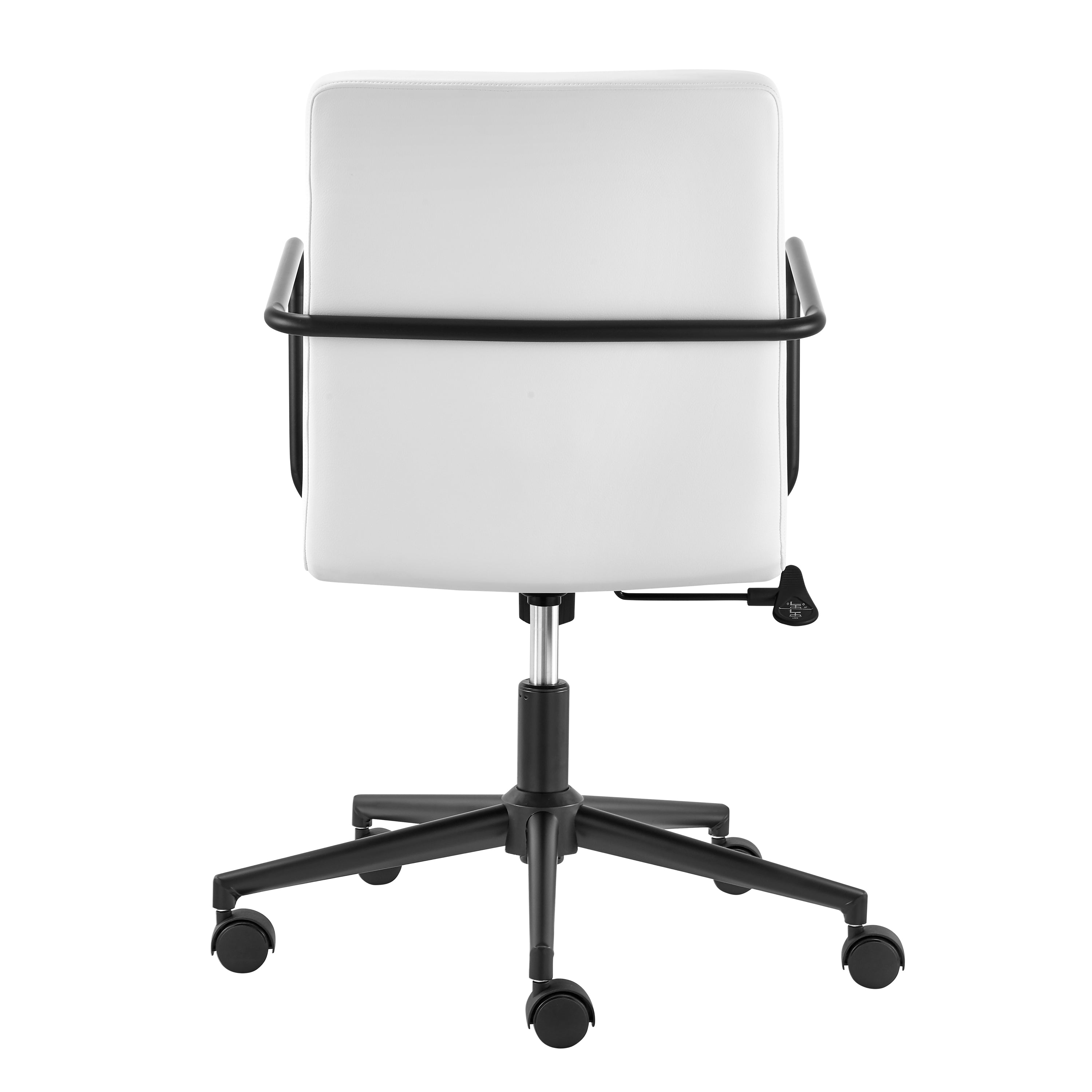 Ergonomic Leander Low Back Office Chair with Brushed/Matte Base - Comfortable Desk Chair for Home & Office Workspaces, Perfect for Long Hours of Sitting and Computer Work